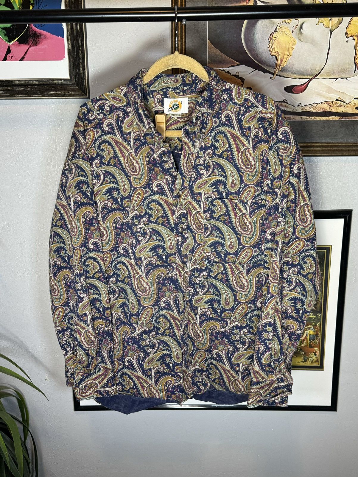 Vintage Vintage Paisley AOP Button Up Shirt Size US XL / EU 56 / 4 - 1 Thumbnail