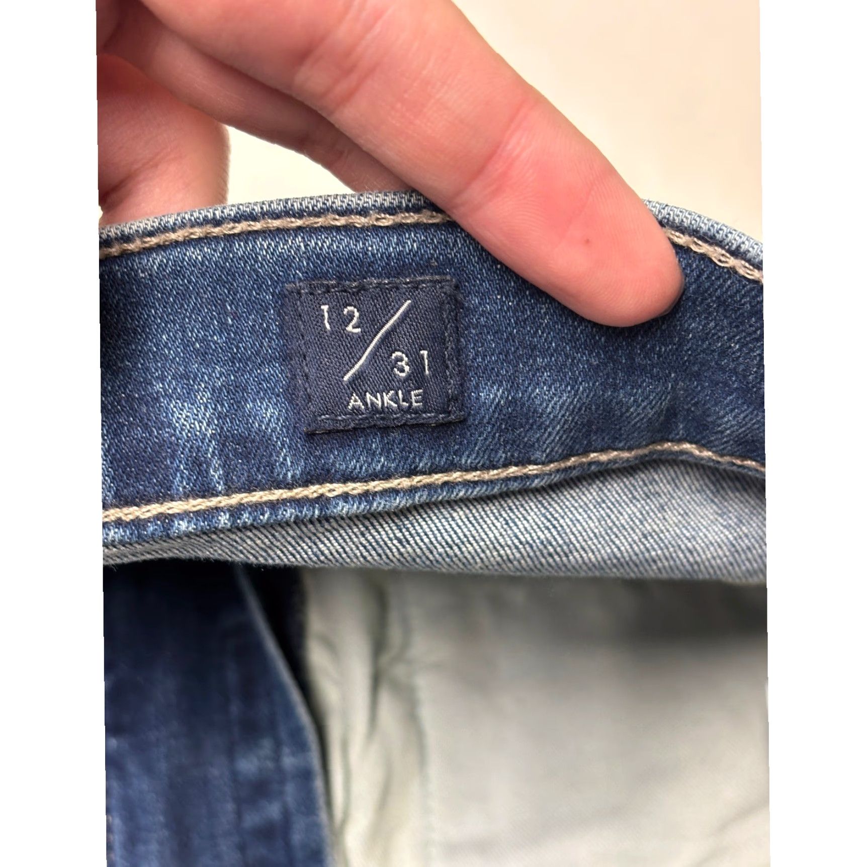 Lucky Brand Lucky Brand Ava Mid Rise Skinny Jeans Womens 31 Blue Denim Stretch Pockets 26 Inseam 5-Pocket Size 24" / US 00 / IT 34 - 6 Thumbnail