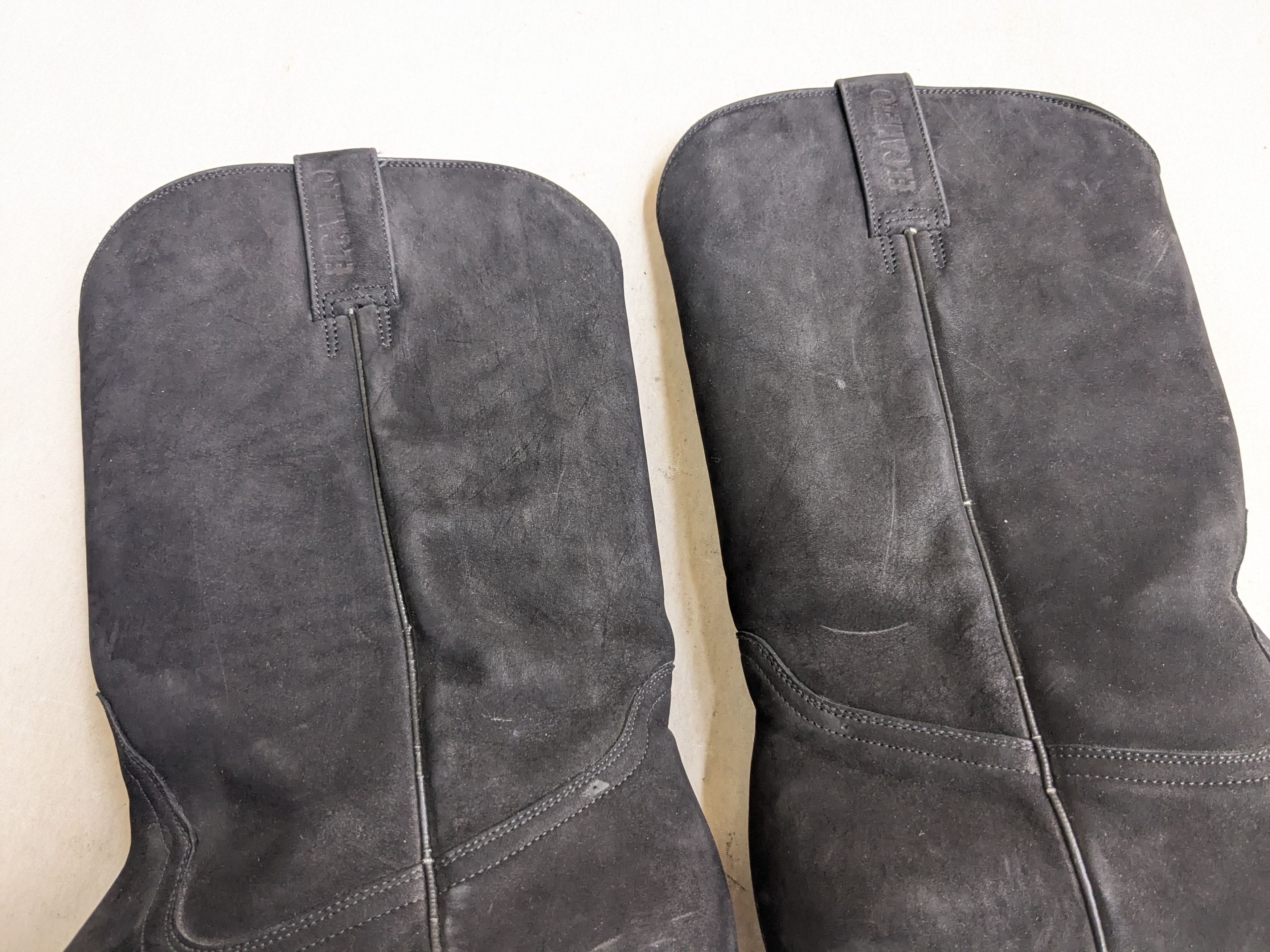 Genuine Leather El Canelo Cowboy Boots Black Suede 10 Leather Botas Size US 10 / EU 43 - 13 Thumbnail