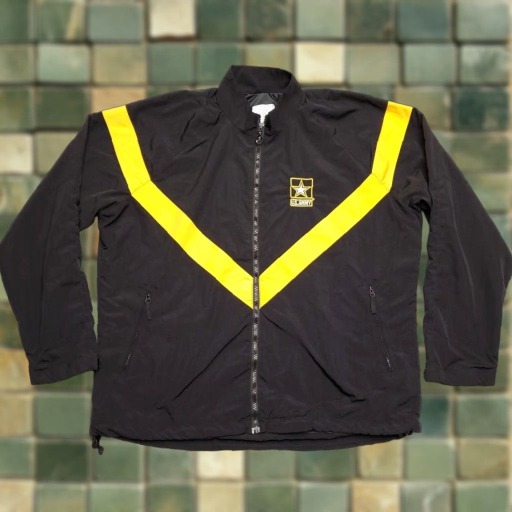 Vintage VINTAGE Army Jacket Mens L Black Yellow Physical Fitness Military Casual VTG Jacket Mens L Black Yellow VTG Army Windbreaker Casual Mens Size US L / EU 52-54 / 3 - 1 Thumbnail