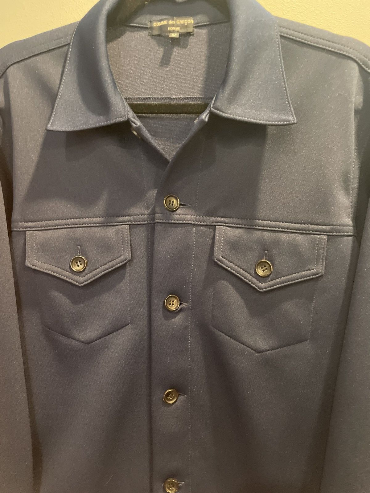 Comme des Garcons Homme AW03 Comme Des Garçon Homme Navy Trucker Jacket👕 *Very RARE* Size US M / EU 48-50 / 2 - 2 Thumbnail