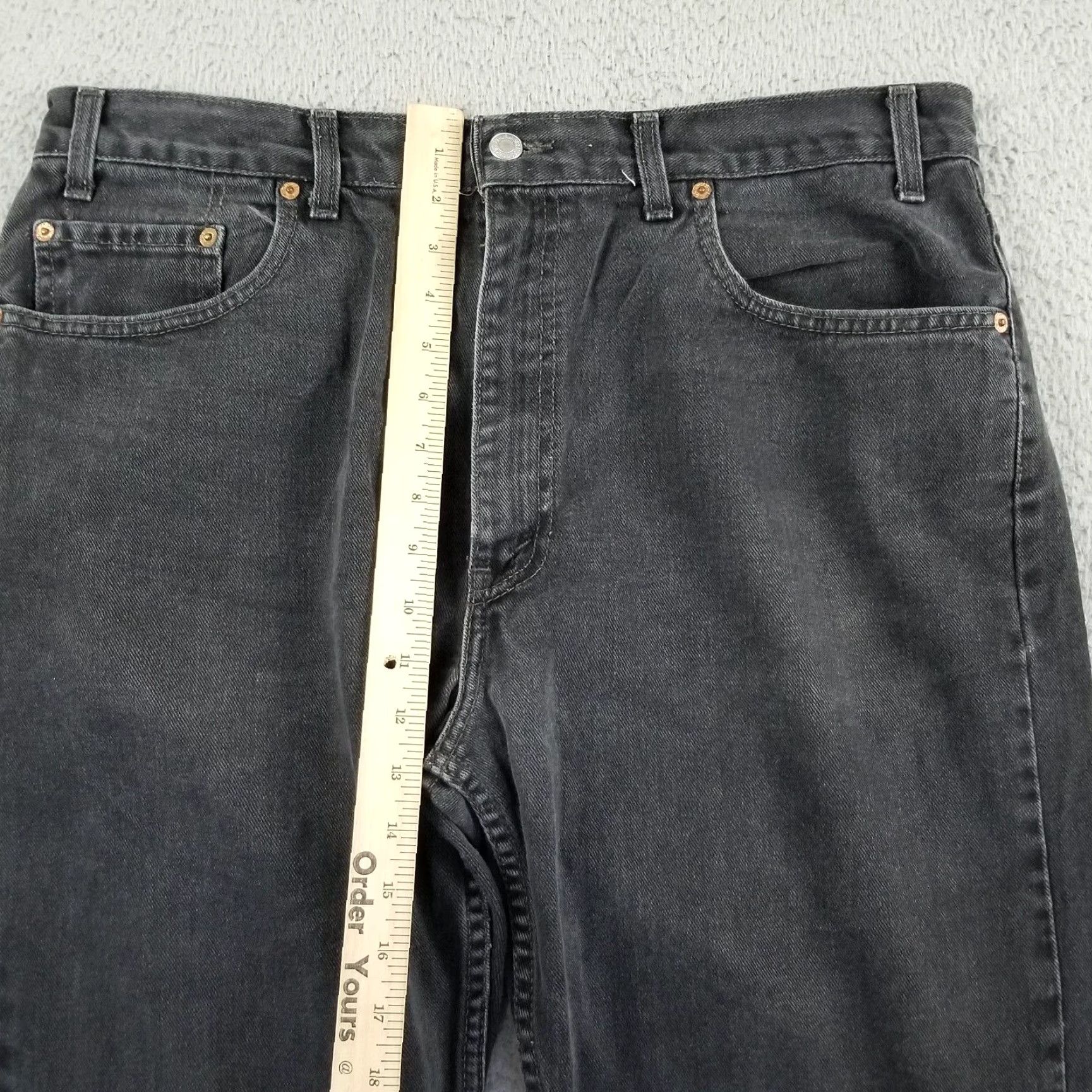 Levi's VINTAGE Levi's 505 Jeans Men 36X30 Dark Denim Black Relaxed Fit Canadian Made Size US 36 / EU 52 - 6 Thumbnail