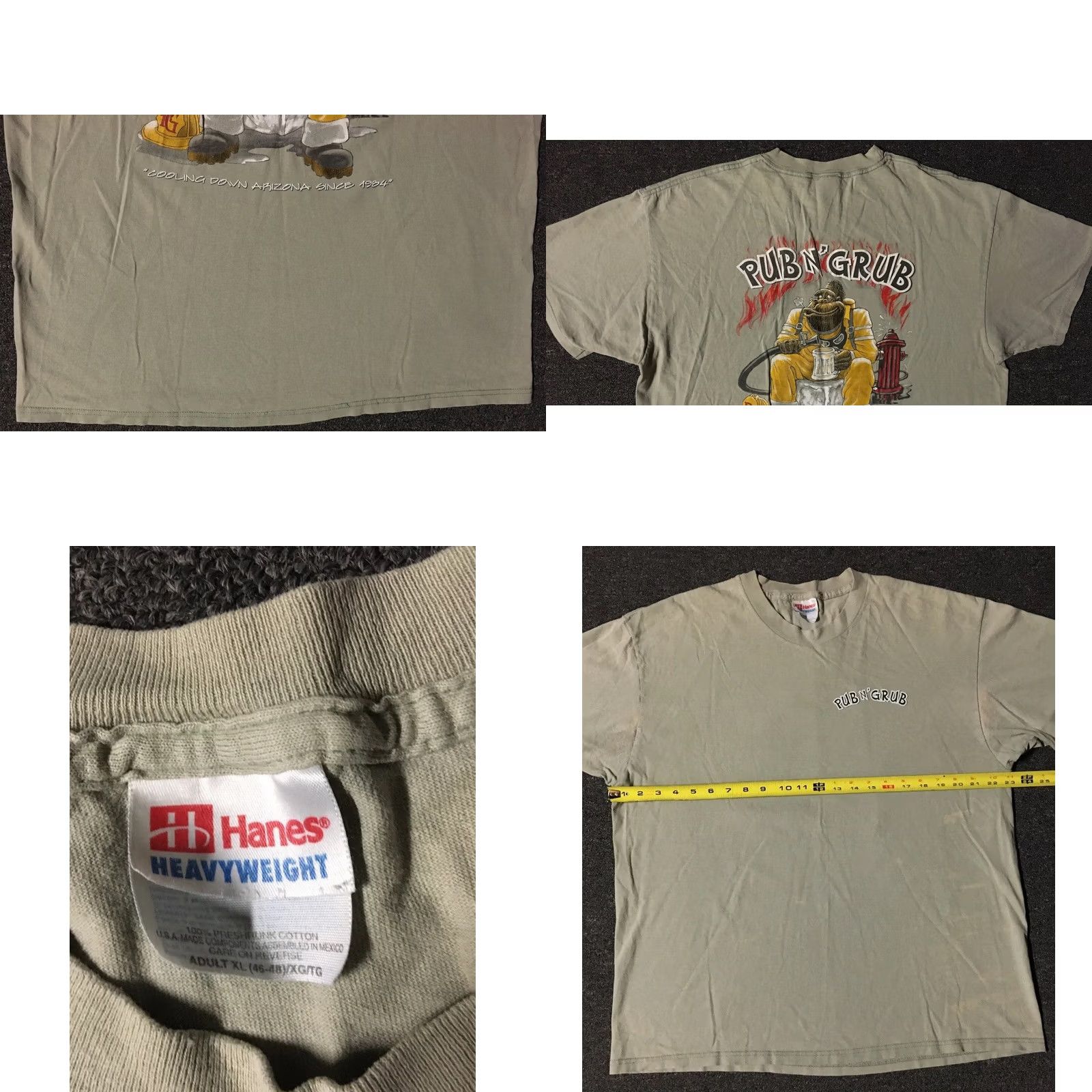 Vintage VINTAGE Arizona Pub N Grub Bar Faded Distress Shirt XL Beige/Brown Shirt Men XS-4XL? (Note: Placeholder) Size US XL / EU 56 / 4 - 8 Thumbnail