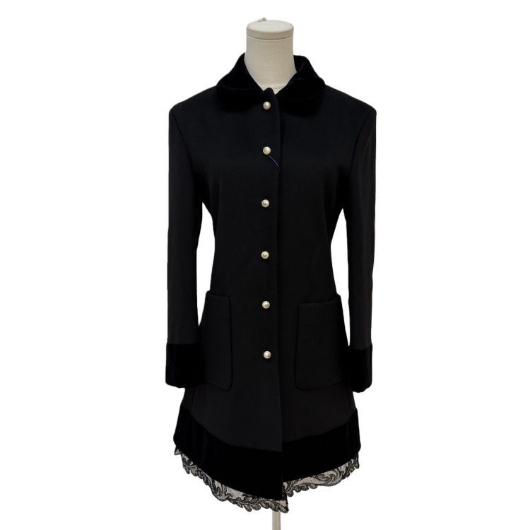 Gucci Gucci Velvet Trim Wool Coat Size 42 Size M / US 6-8 / IT 42-44 - 1 Thumbnail