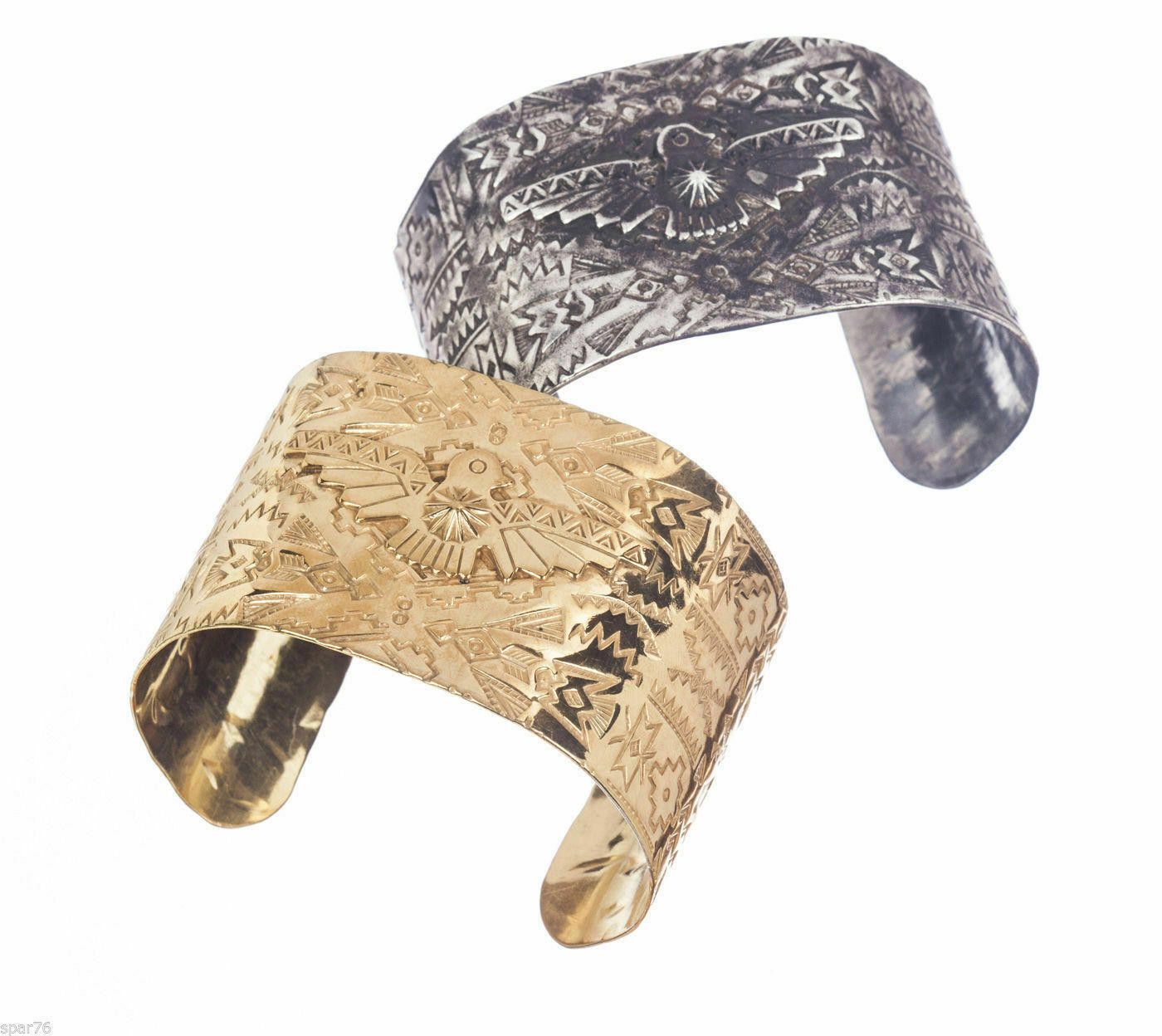 Designer 18kt Gold Vermeil Sterling Tribal Cuff Bracelet Alberto Juan Size ONE SIZE - 6 Thumbnail