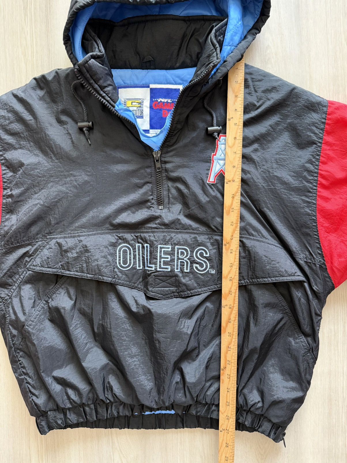 Vintage Vintage 90s Houston Oilers Competitor Pullover Jacket Sz L Size US L / EU 52-54 / 3 - 6 Thumbnail