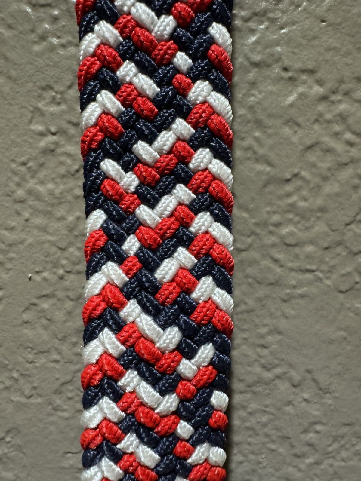 Vintage NEW * Vintage Red White and Blue Braided Belt Silver Size ONE SIZE - 3 Thumbnail