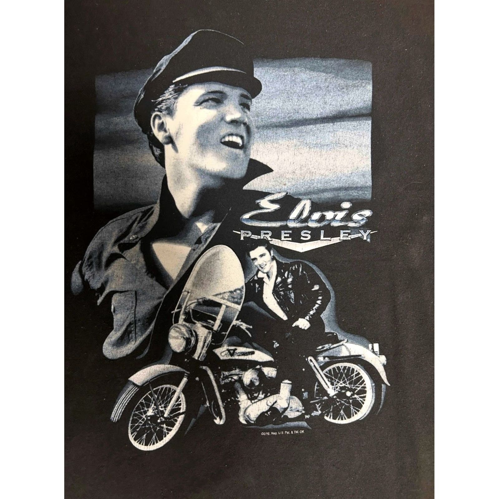 Vintage VINTAGE Elvis Presley Black Motorcycle T-Shirt Men XL Short Sleeve Crew Neck Shirt Mens Classic Size XL Black Logo James/Graceland Theme Size US XL / EU 56 / 4 - 5 Thumbnail