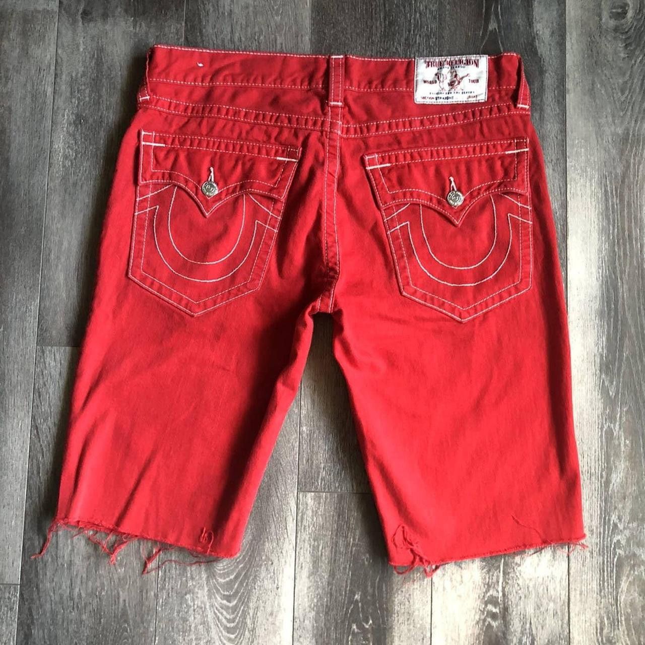 True Religion True Religion Men's Red and White Shorts Size US 32 / EU 48 - 1 Thumbnail