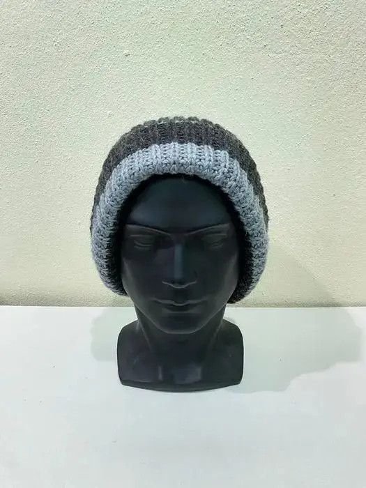 Japanese Brand × Plus One Clothing × Vintage Plus One Stripe Beanie Hat Size ONE SIZE - 3 Thumbnail