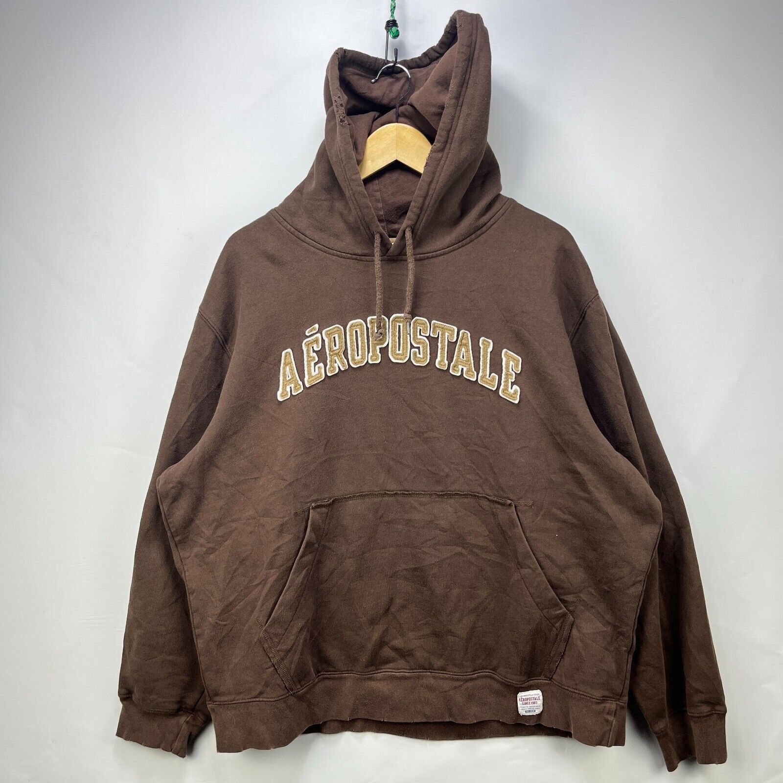 Aeropostale × Vintage Vintage Y2K Aeropostale Brown Hoodie XL Size US XL / EU 56 / 4 - 1 Thumbnail