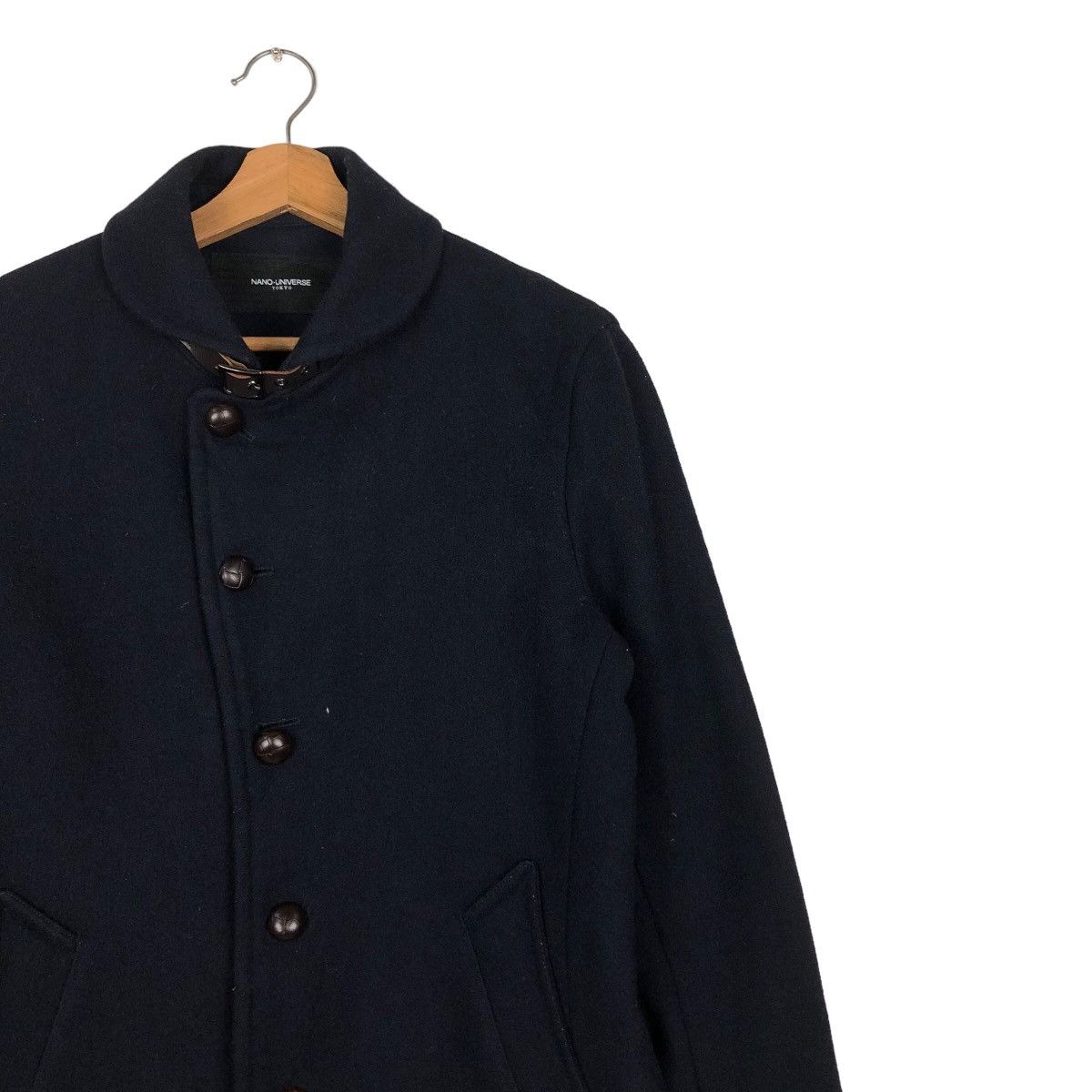 Issey Miyake 🔥Rich Black Vintage Wool Jacket Biker Nano Universe Tokyo Size US M / EU 48-50 / 2 - 6 Thumbnail