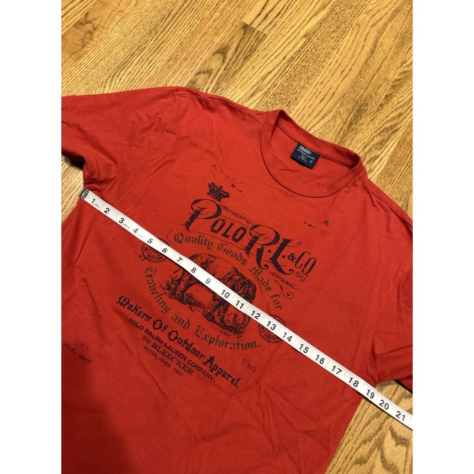 Ralph Lauren VINTAGE Ralph Lauren Polo T Shirt Men’s Small Red Elephant 90s Safari Graphic Print Short Sleeve Crew Neck Size US S / EU 44-46 / 1 - 6 Thumbnail