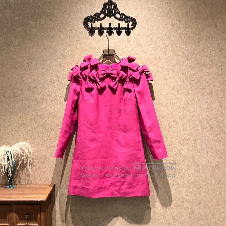 Valentino Valentino A fuchsia bow dress Size XS / US 0-2 / IT 36-38 - 1 Thumbnail