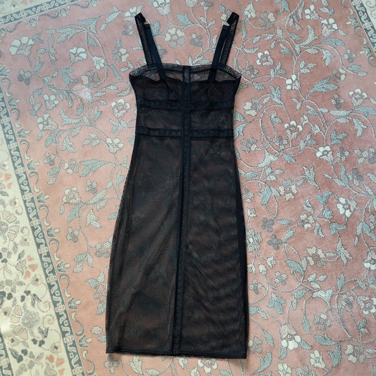 Victoria's Secret VS Black Mesh Sheer Bodycon Dress (XS-S) Size S / US 4 / IT 40 - 7 Thumbnail