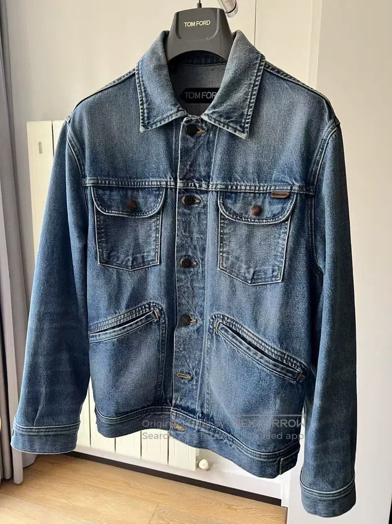 Tom Ford Tom Ford Classic Men's Denim Short Jacket, Japanese Selved Size US M / EU 48-50 / 2 - 1 Thumbnail
