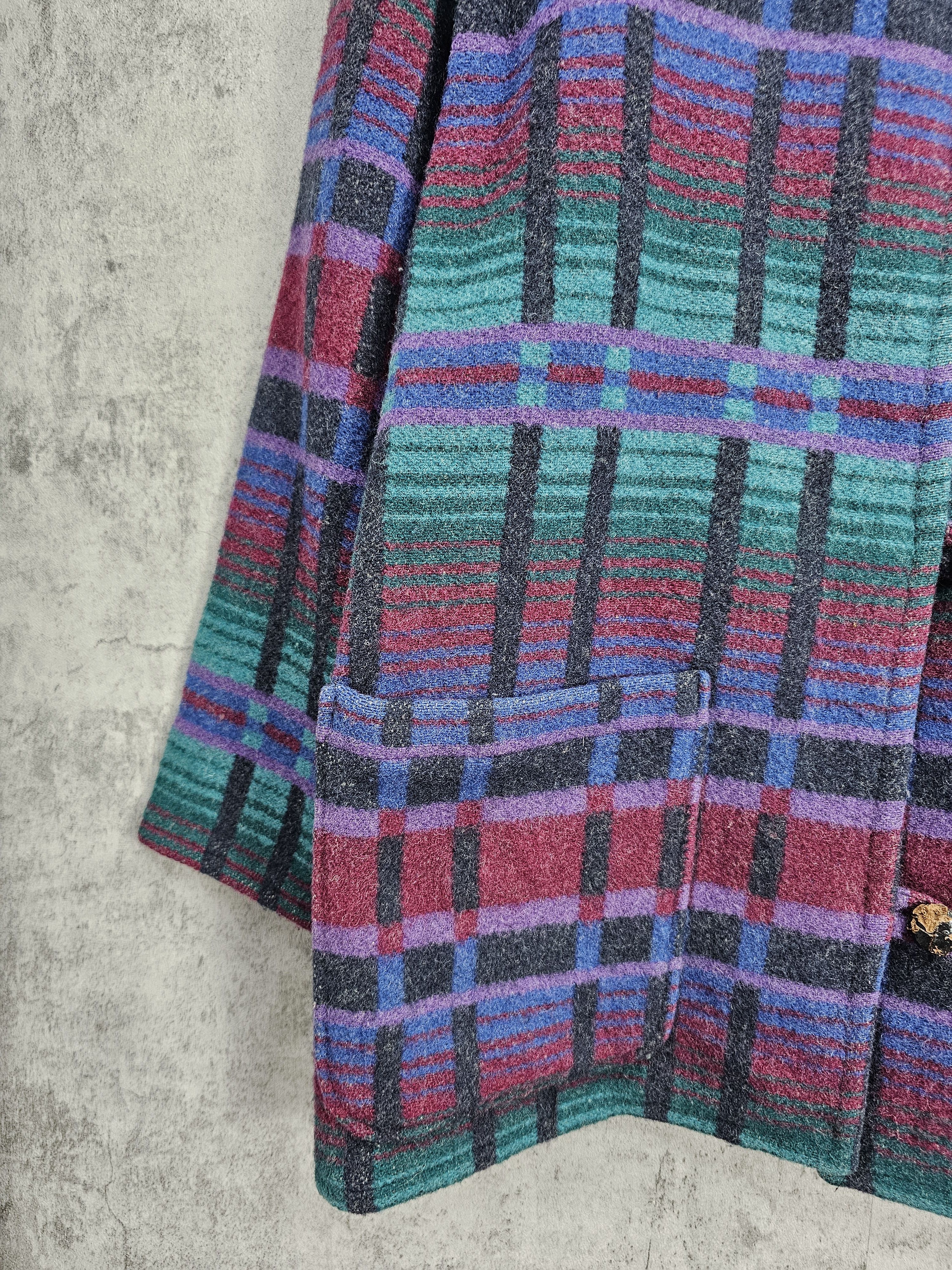 L.L. Bean Vintage L.L. BEAN Abstract Design Wool Coat Jacket J0043 Size S / US 4 / IT 40 - 3 Thumbnail