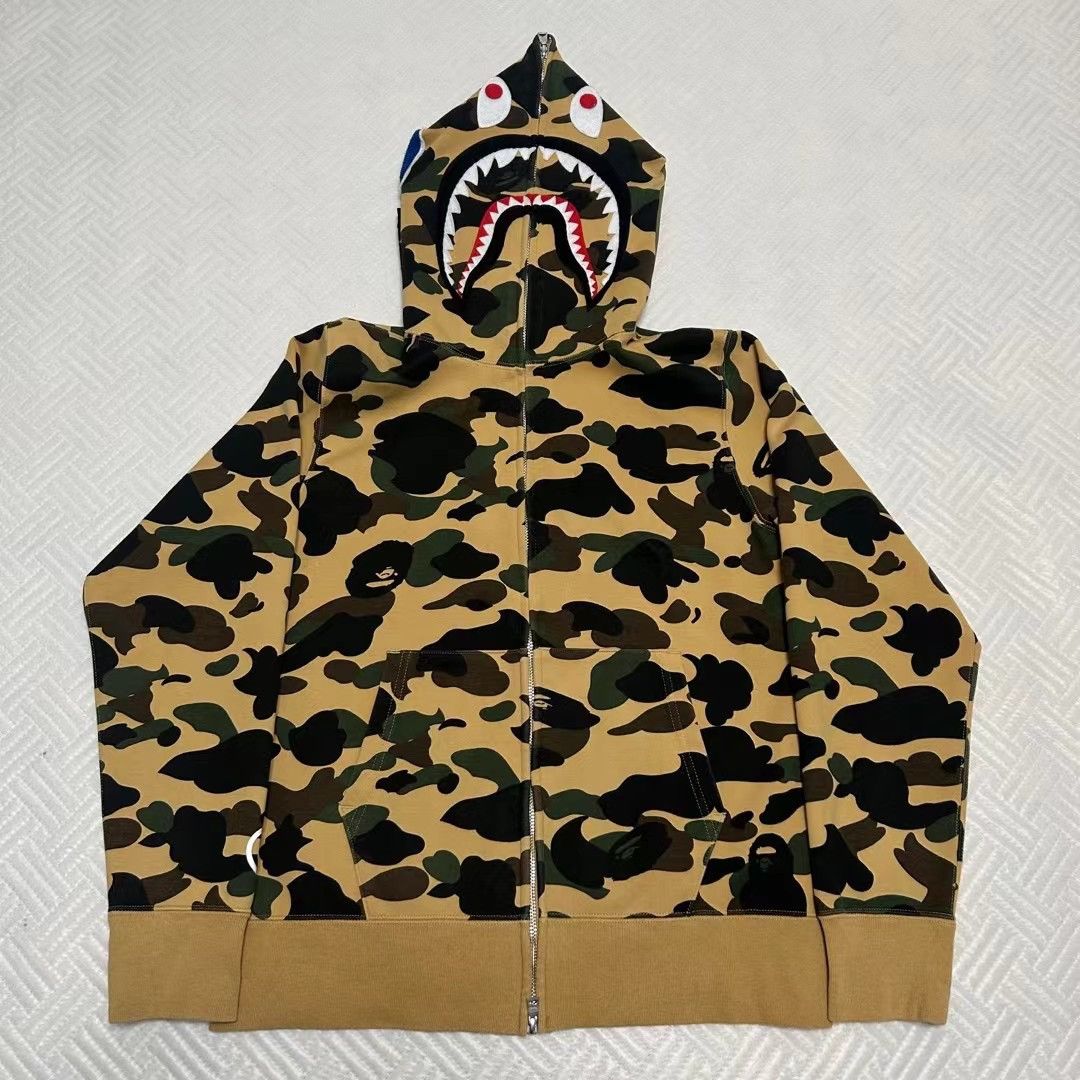 Bape WATERPROOF COLOR CAMO SHARK FULL ZIP HOODIE Size US M / EU 48-50 / 2 - 1 Thumbnail
