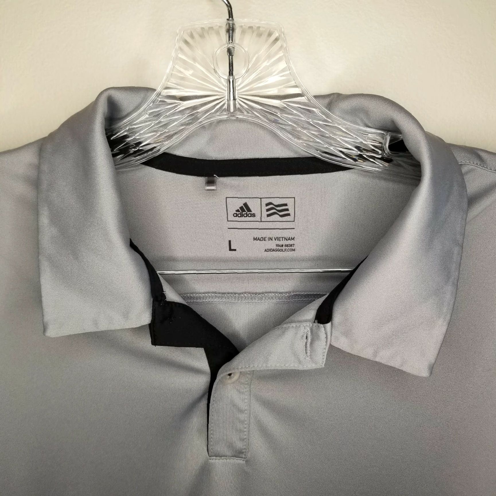 Adidas VINTAGE Adidas Polo Shirt Mens Short Sleeve Gray Large ES Solar 80s Men Size US L / EU 52-54 / 3 - 3 Thumbnail