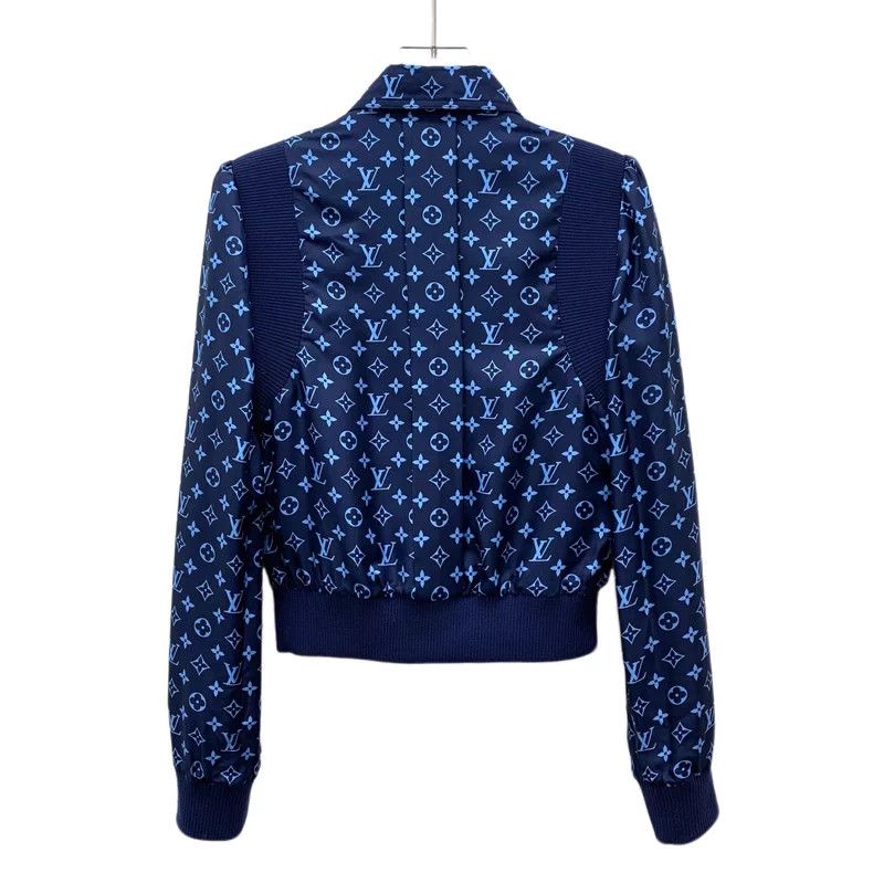 Louis Vuitton Louis Vuitton 22 dark blue logo full print mulberry silk l Size XXS / US 00 / IT 34 - 2 Thumbnail