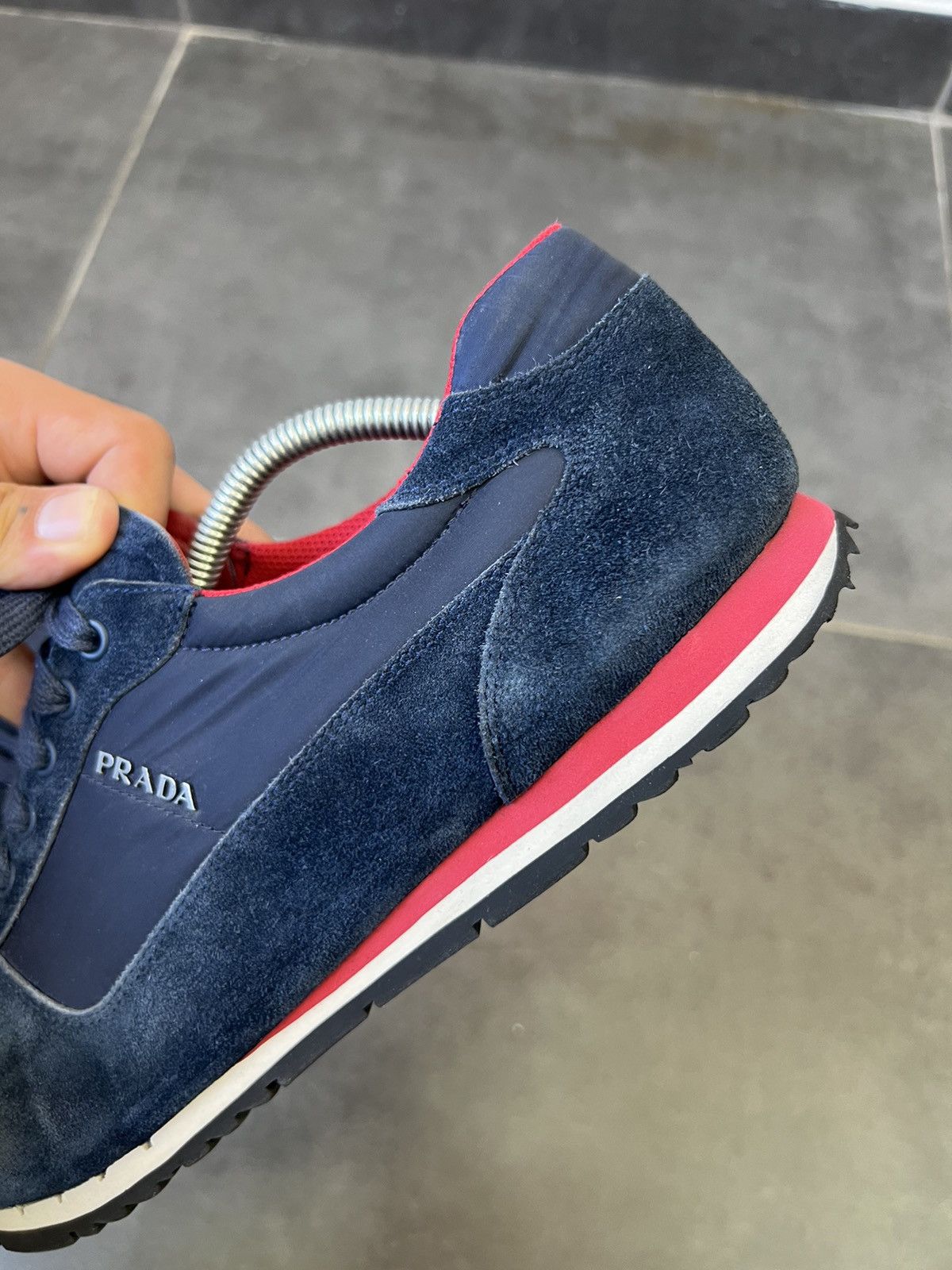 Prada Prada Men's Scamosciato Nylon suede Low-top Sneakers Size US 11 / EU 44 - 13 Thumbnail
