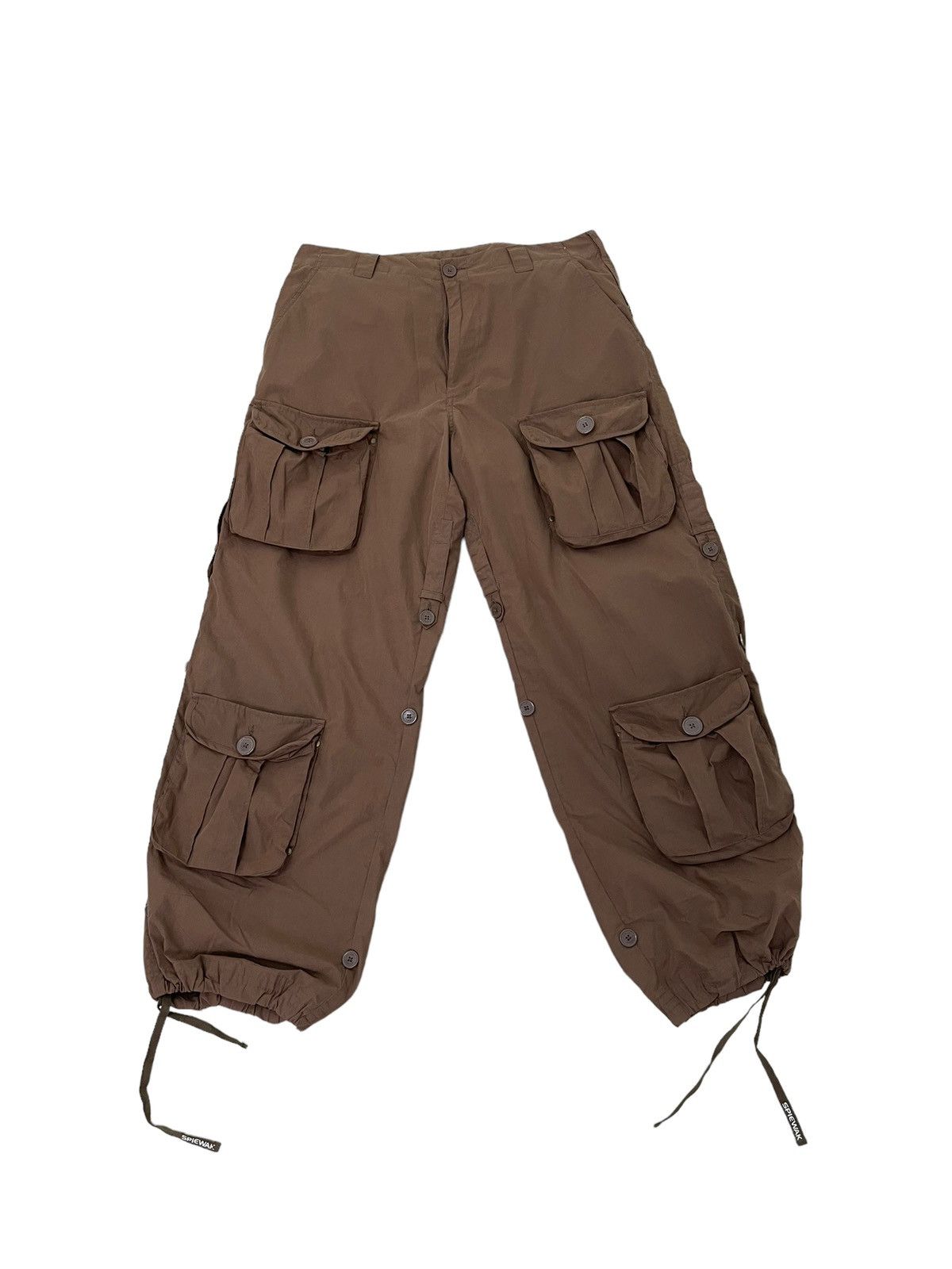 image of I Spiewak And Sons Wide Cargo Spiewak Thin Baggy Multipockets 68 in Brown, Men's (Size 35)
