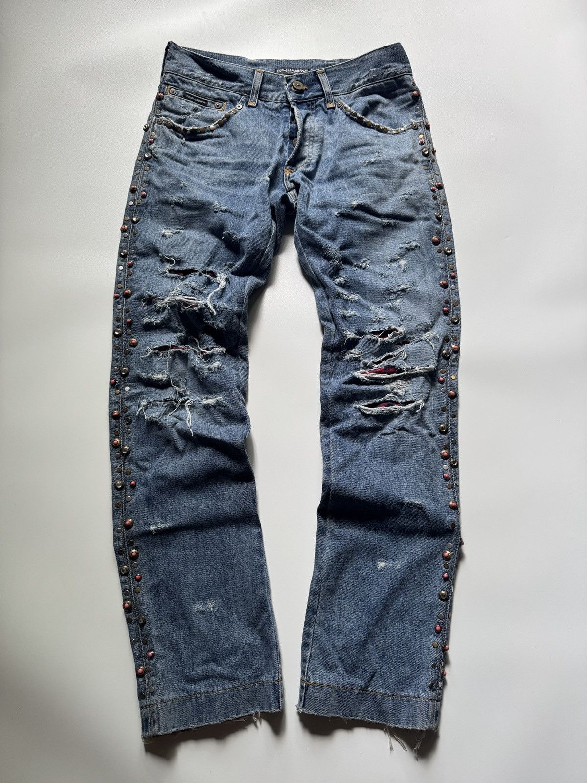 Dolce & Gabbana Rare Dolce Gabbana Studded Rhinestones Jeans Size US 30 / EU 46 - 1 Thumbnail