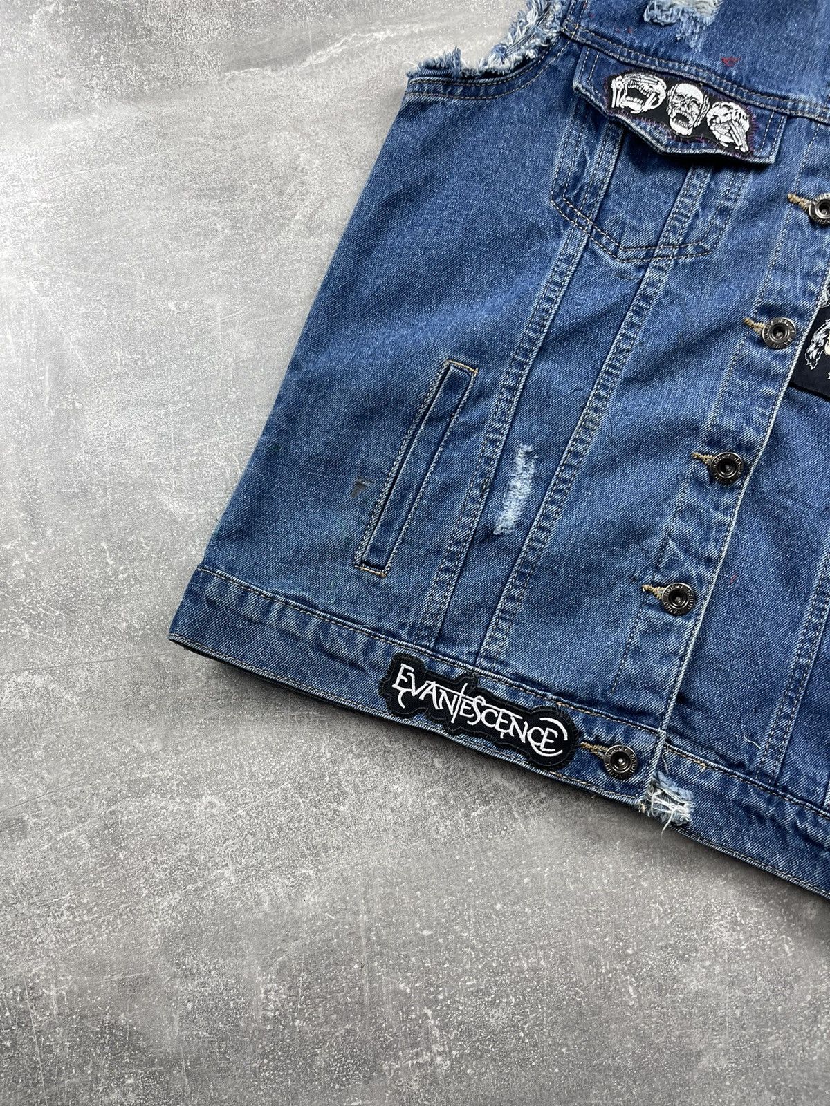 Other Biker Custom Rock Patched Denim Vest Italy Vintage Patches Size US M / EU 48-50 / 2 - 8 Thumbnail