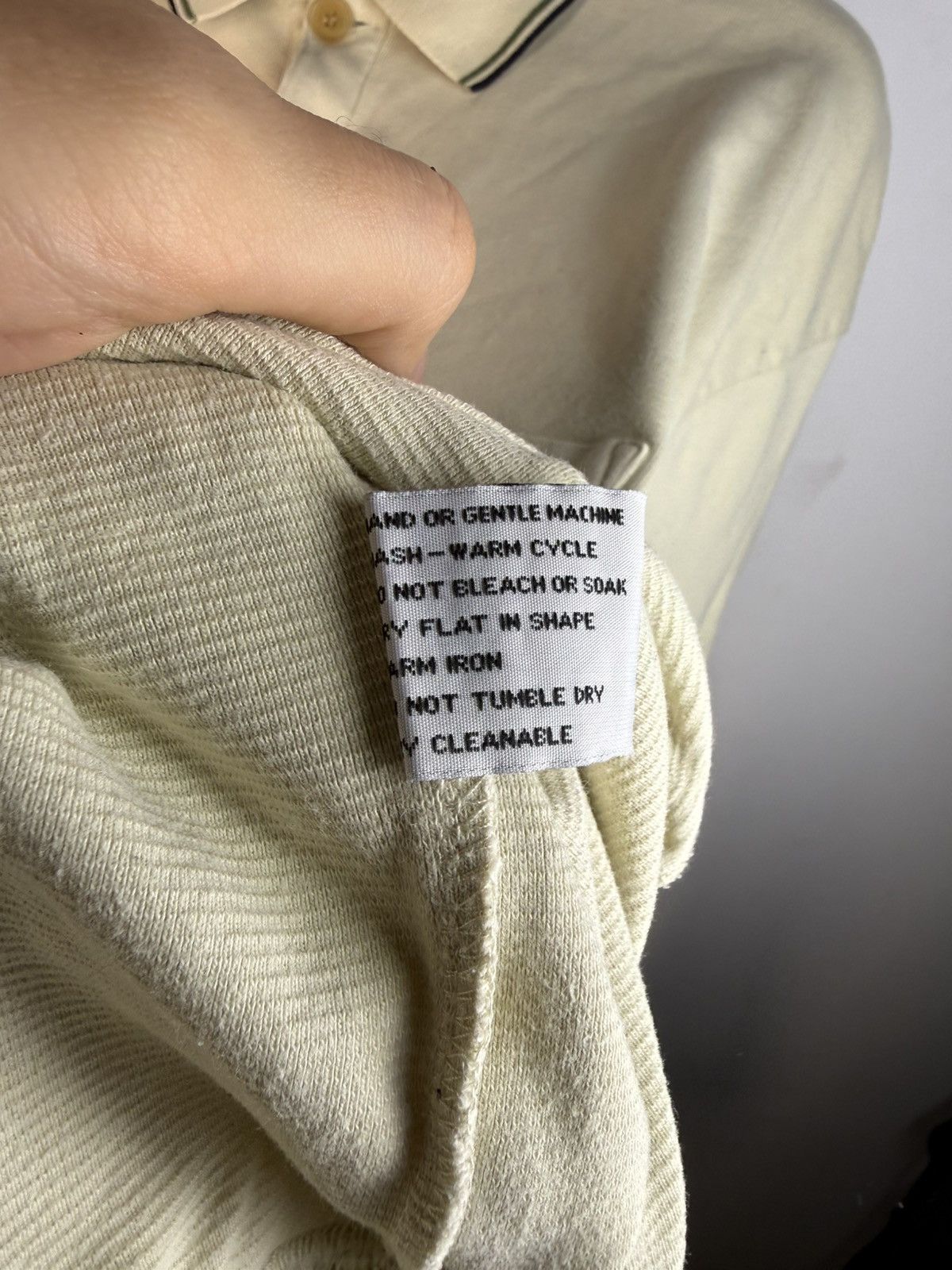 Yves Saint Laurent 90s Beige YSL Sweatshirt 1/4 Button Up Sweater Rugby Shirt Size US XL / EU 56 / 4 - 6 Thumbnail