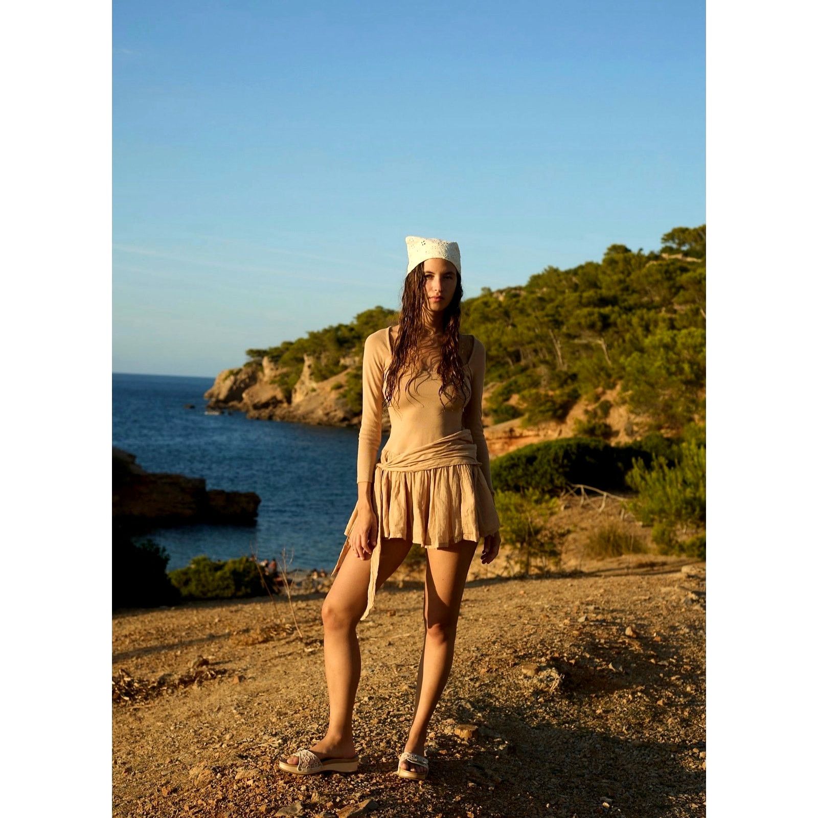 Free People Free People Lexi Drop Waist Mini Dress Croissant M Size M / US 6-8 / IT 42-44 - 2 Thumbnail
