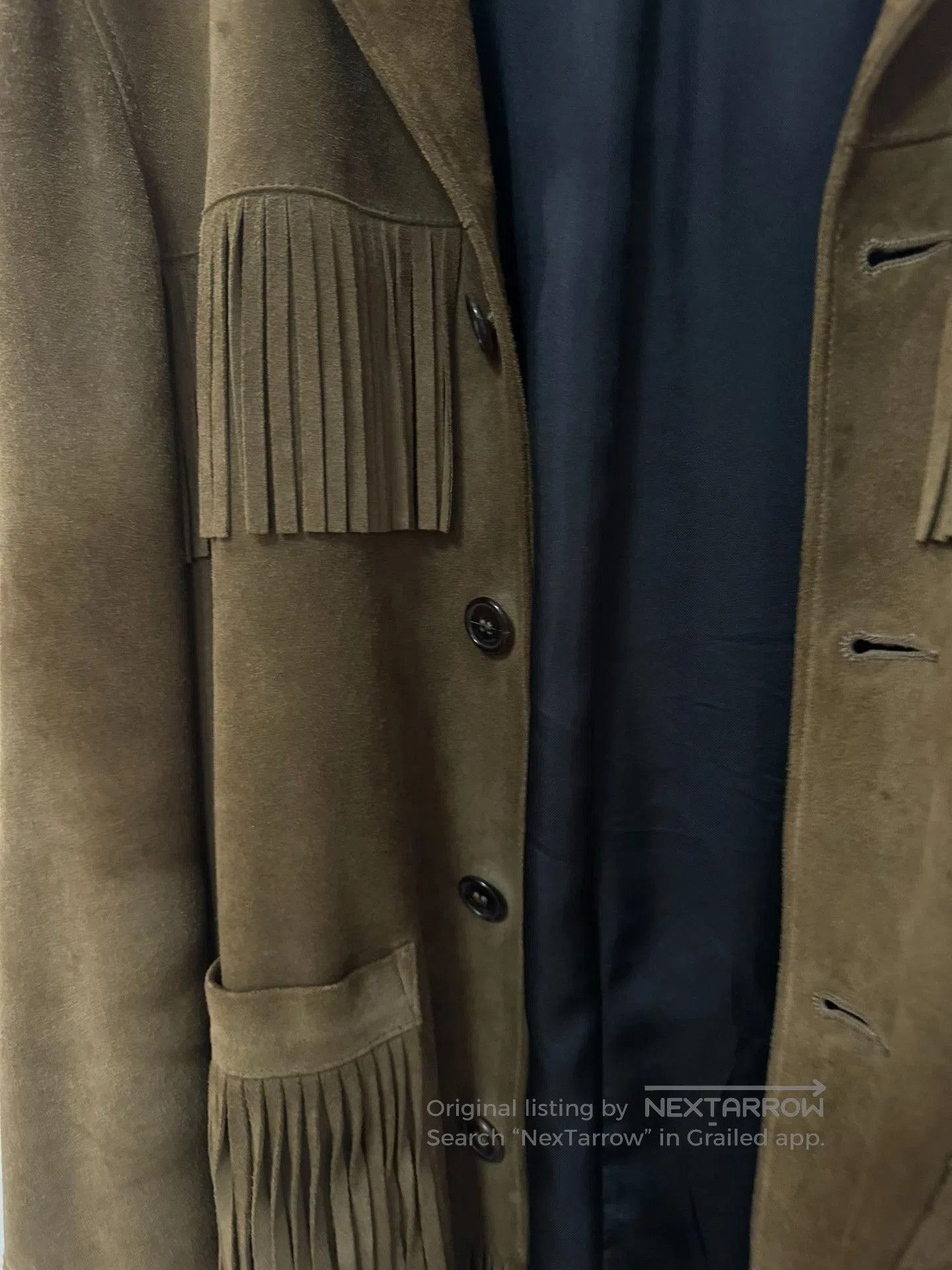 Saint Laurent Paris Saint Laurent Hedi Slimane Suede Fringe Jacket. Size US S / EU 44-46 / 1 - 4 Thumbnail
