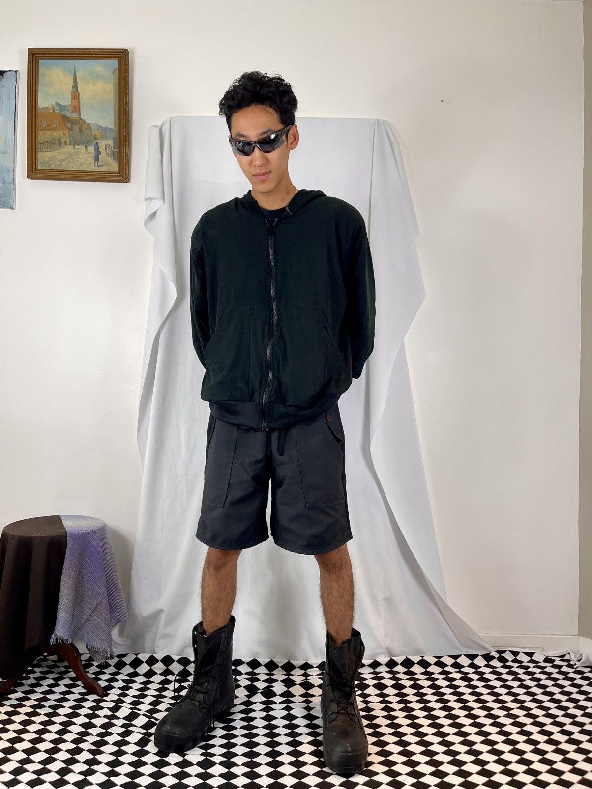 Chorley × Handmade S/S tactical linen shell double knee carpenter cargo shorts Size US 34 / EU 50 - 1 Thumbnail