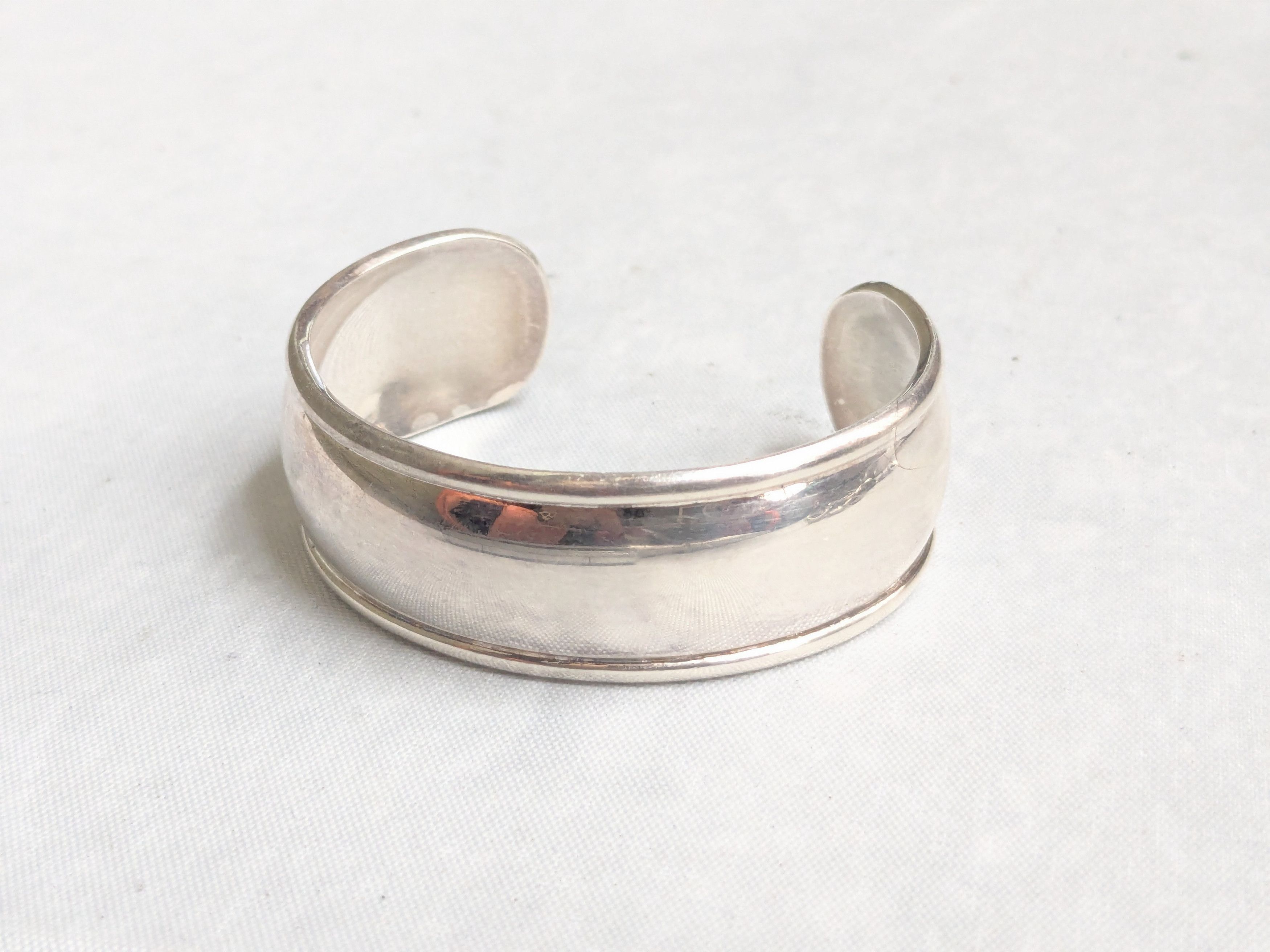 Jewelry Vintage Sterling Silver Cuff Bracelet 6" Mexico Size ONE SIZE - 1 Thumbnail