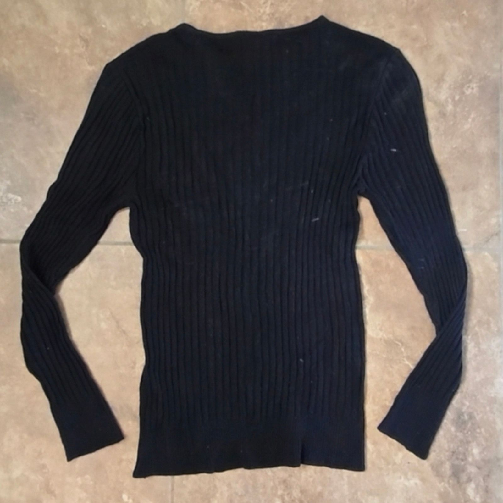 Other Black Ribbed | ESM | Sweater Long Sleeve Size XL / US 12-14 / IT 48-50 - 2 Thumbnail