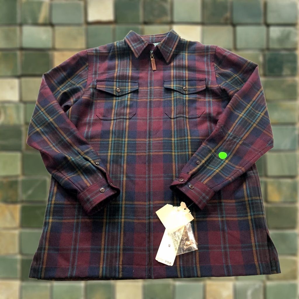 Ralph Lauren Lauren Ralph Lauren Shirt Petite Small Worsted Wool Plaid Red LS Zip PLS READ Size S / US 4 / IT 40 - 1 Thumbnail