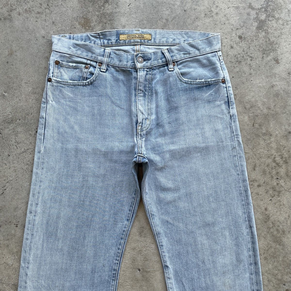 Japanese Brand Vintage Japanese Brand Straight Faded Jeans Denim Pants W33 Size US 33 - 3 Thumbnail