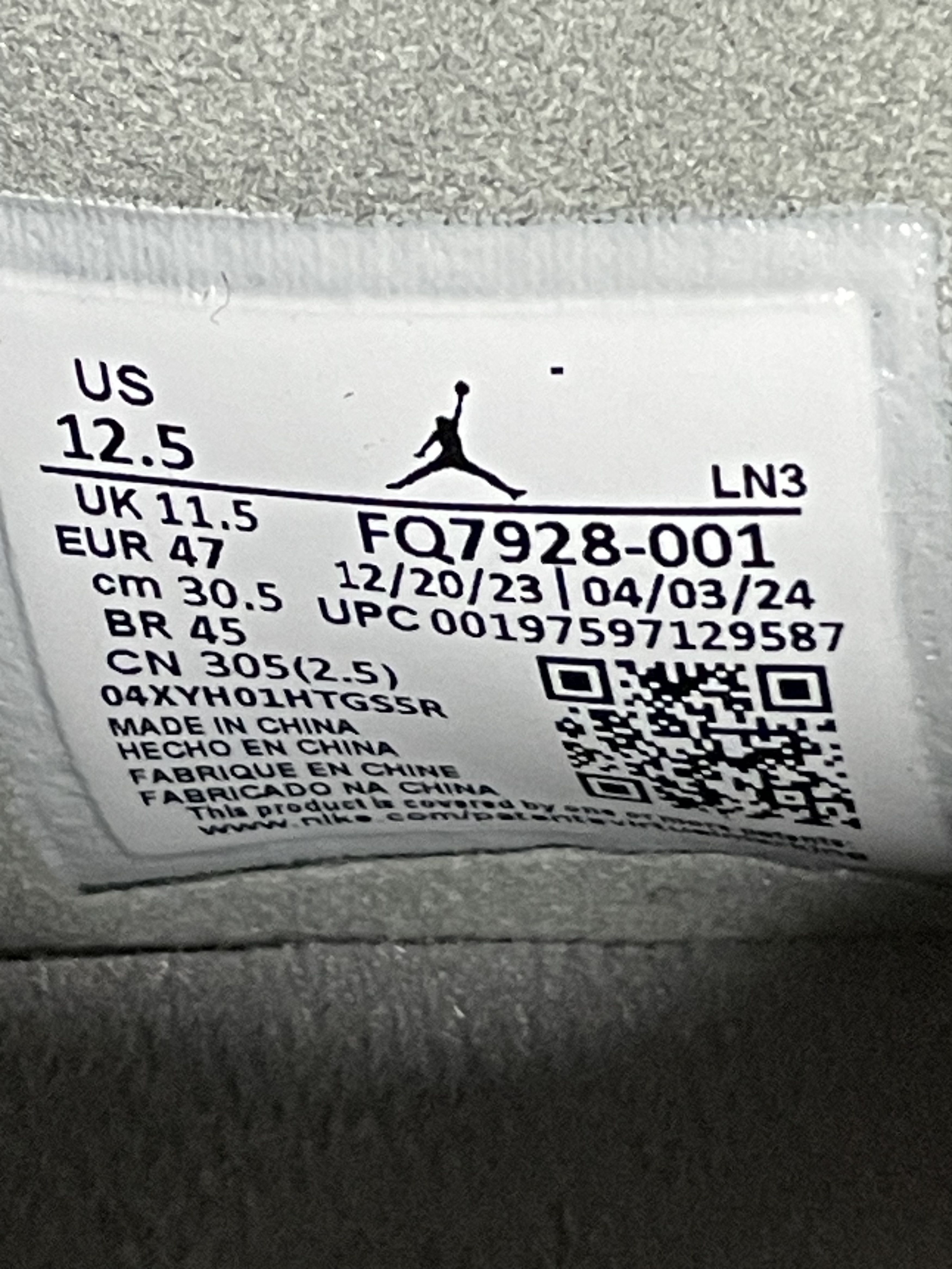 Jordan Brand Air Jordan 4 Retro SE 'Smoke Grey/Iron Grey' FQ7928 001 Size US 12.5 / EU 45-46 - 8 Thumbnail