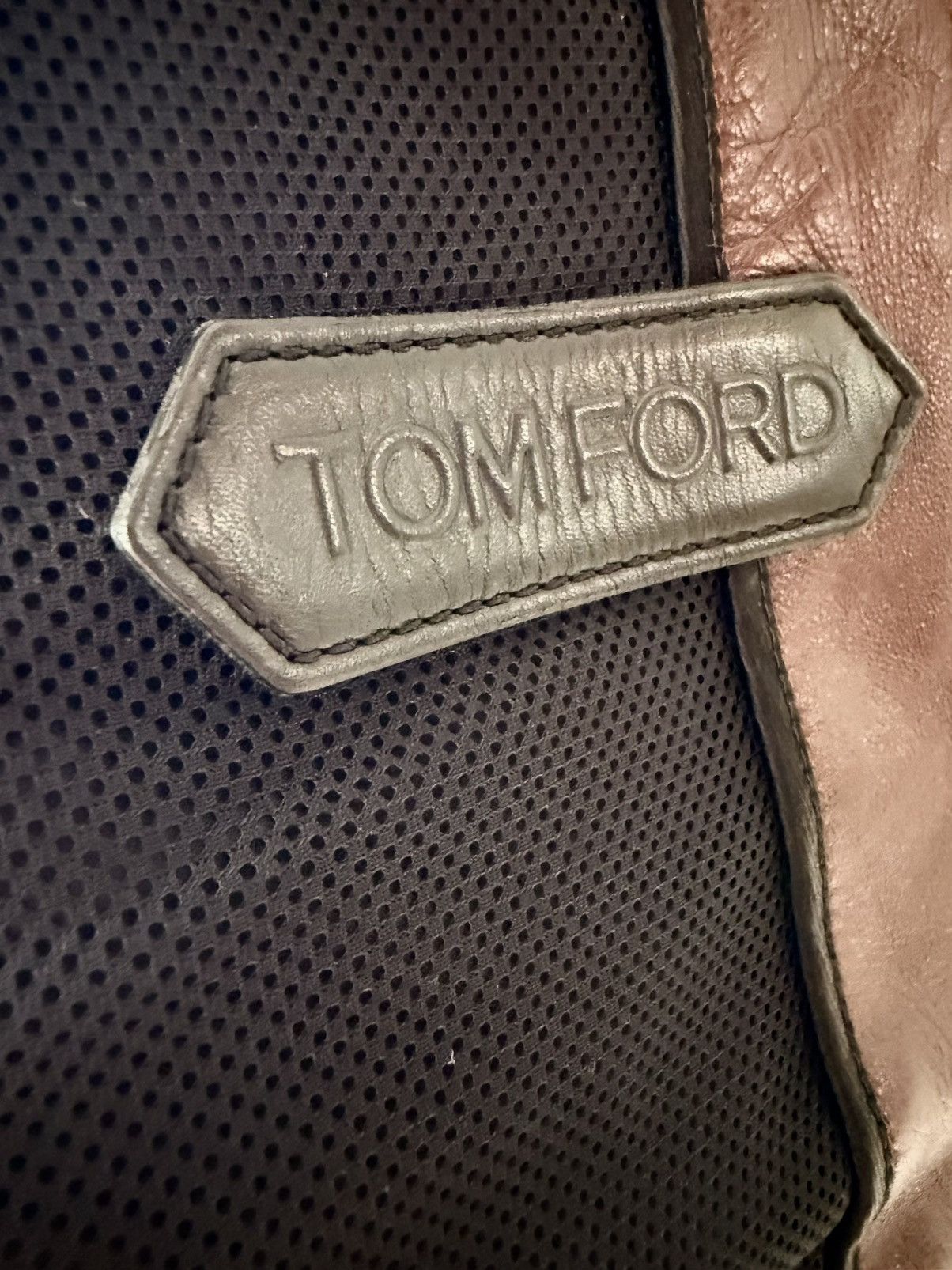 Tom Ford Tom Ford Plongé Leather Racer Jacket TFL717-BU401 Brown Size US XXL / EU 58 / 5 - 17 Thumbnail