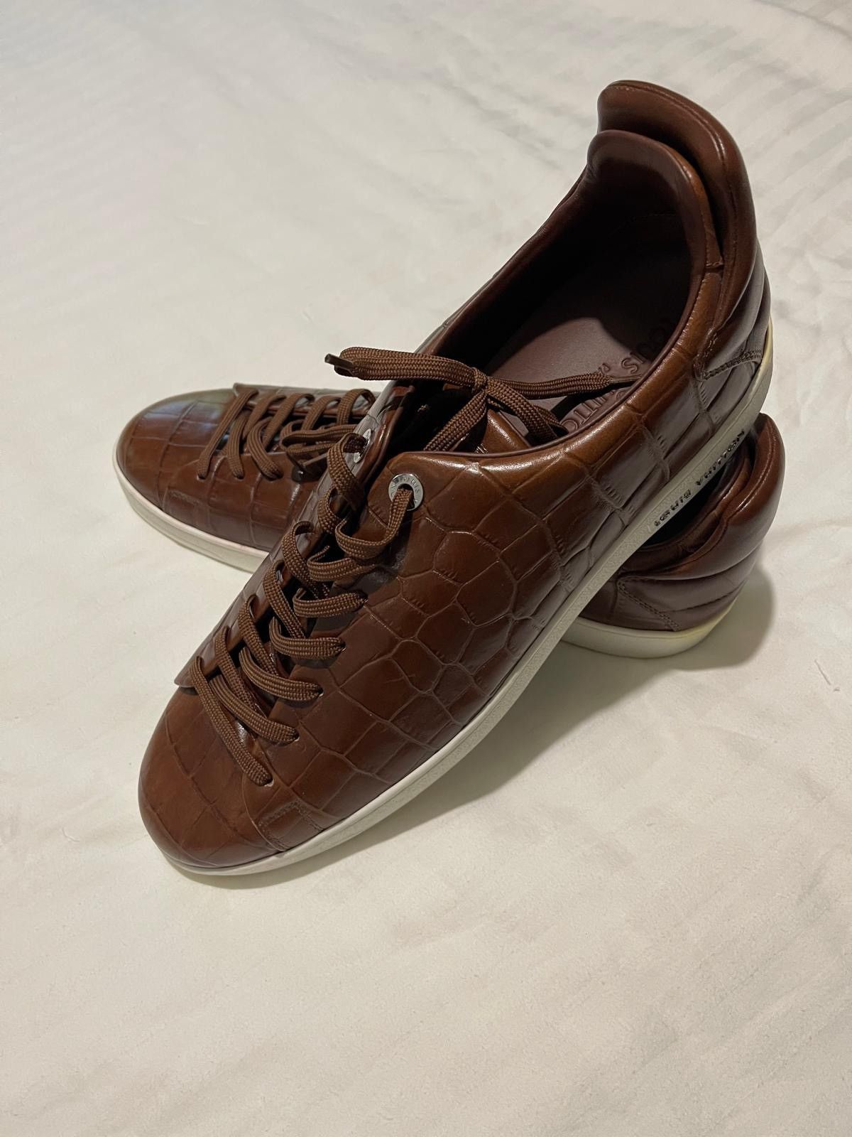 Louis Vuitton LV leather sneakers in very good condition size 12 Size US 12 / EU 45 - 1 Thumbnail
