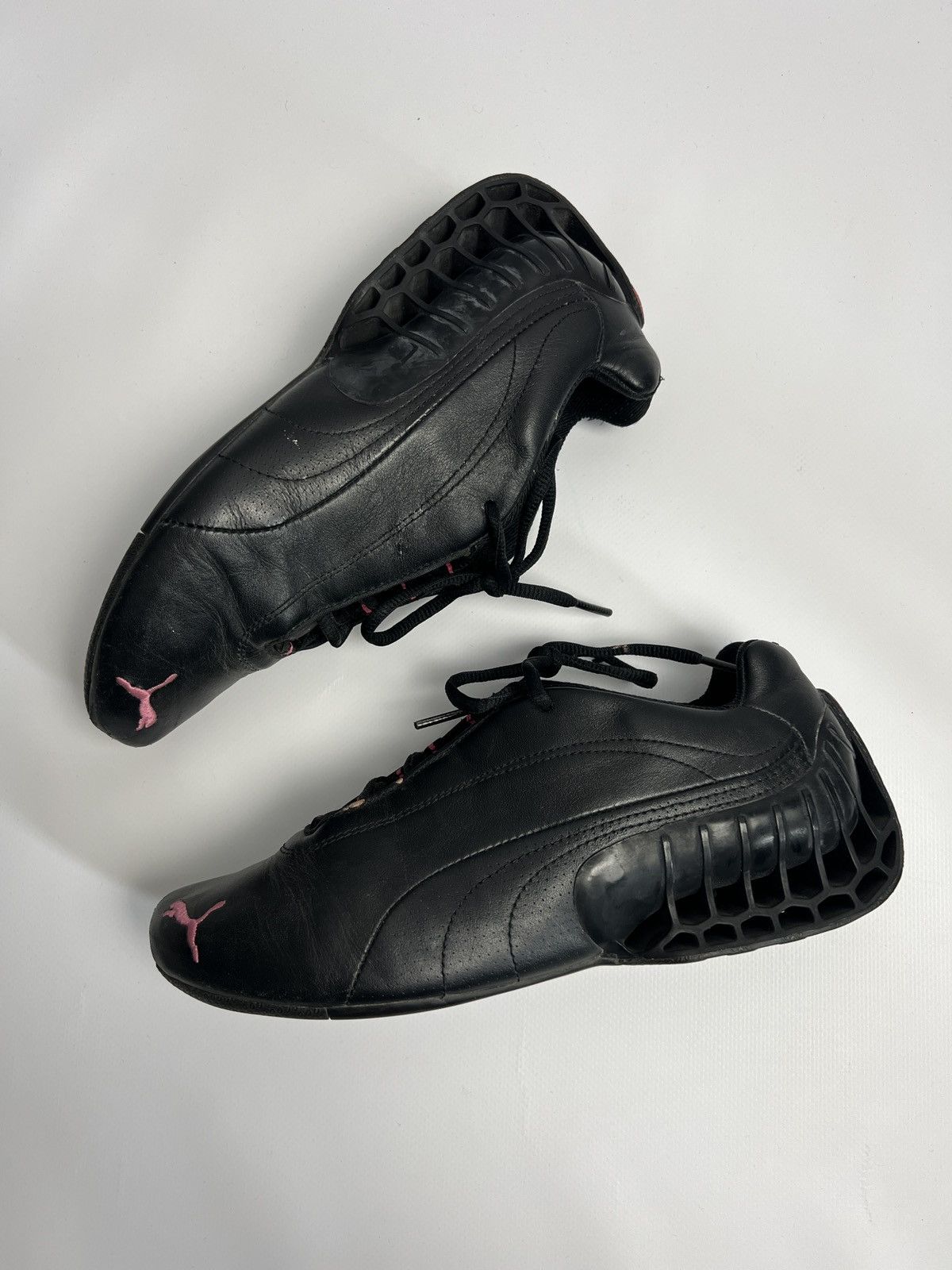 Puma Puma Structure Cat Low Trainers – Black Leather / Vintage Size US 8 / IT 38 - 1 Thumbnail