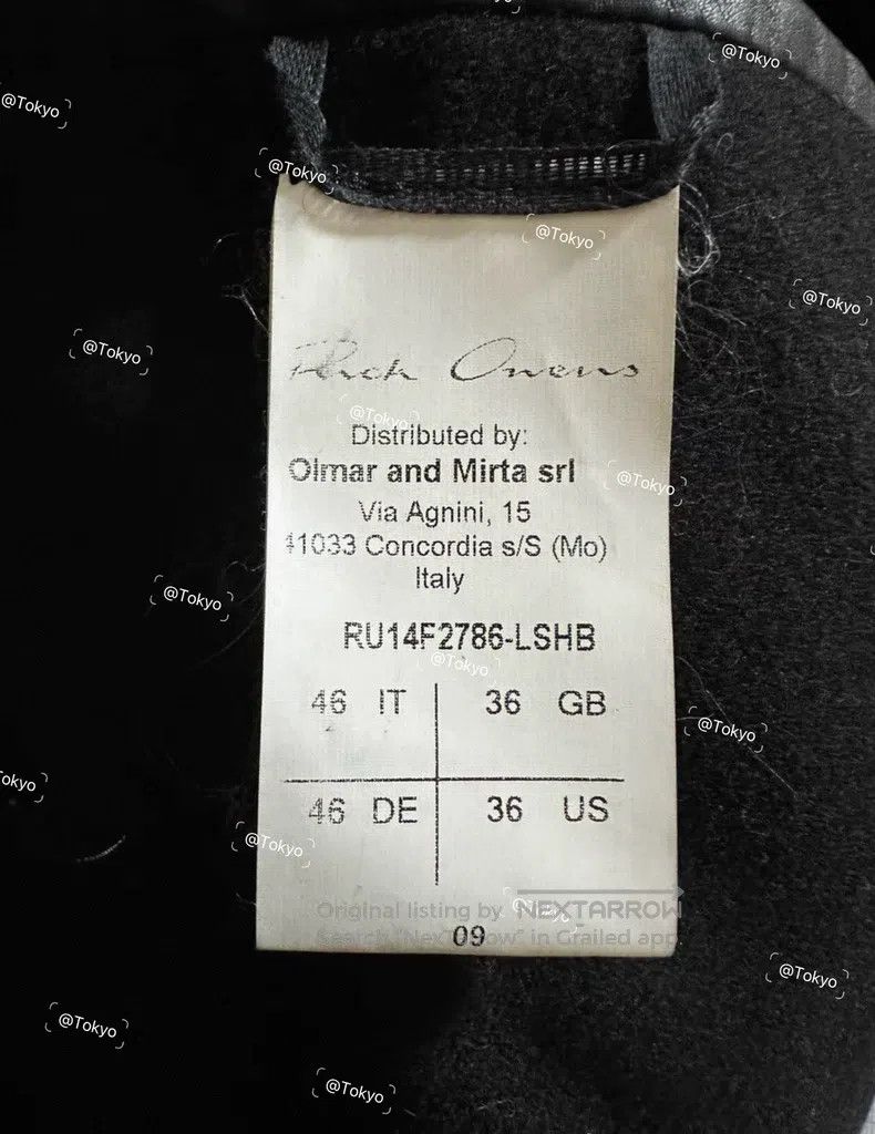 Rick Owens RICK OWENS Jacket, Leather Jacket, Coat Size US S / EU 44-46 / 1 - 5 Thumbnail