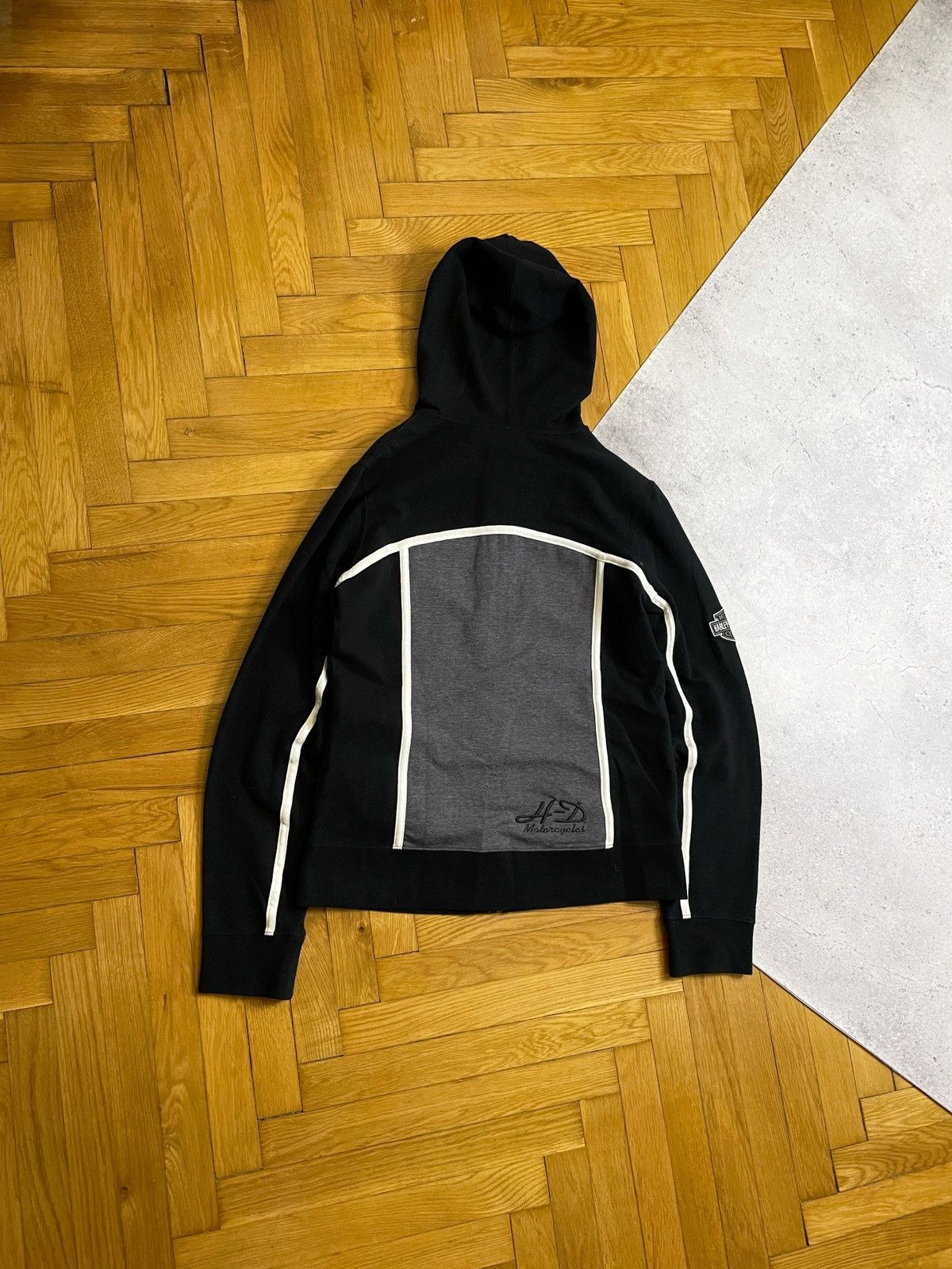 Harley Davidson Vintage Y2K Harley Davidson Zip Black Hoodie Size US S / EU 44-46 / 1 - 4 Thumbnail