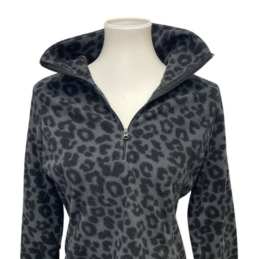 Old Navy Old Navy Womens Medium Leopard Spot Fleece Pullover Sweater Size M / US 6-8 / IT 42-44 - 2 Thumbnail