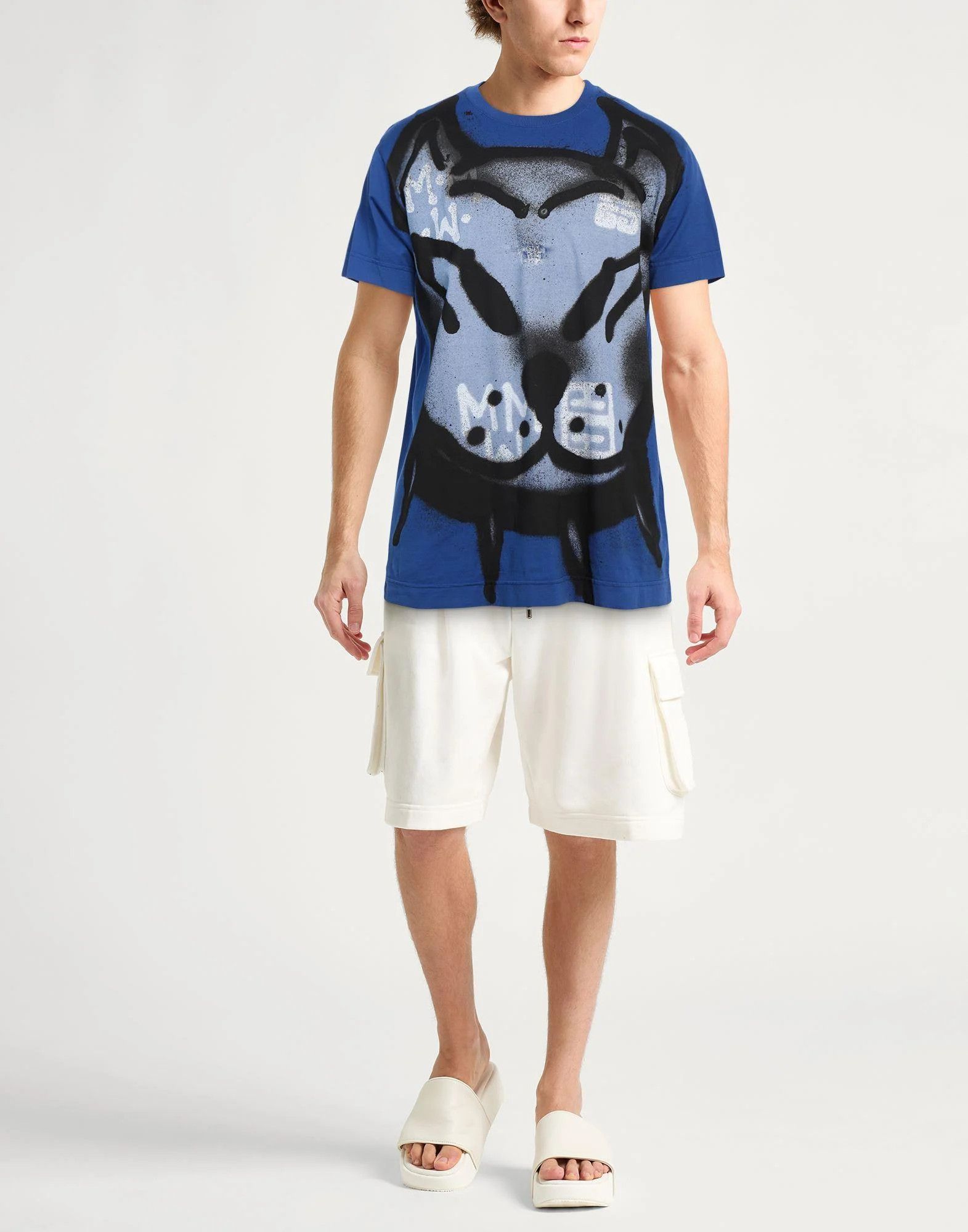 Givenchy x Chito Royal Blue Graffiti Dog Oversized T-Shirt Size US XL / EU 56 / 4 - 2 Thumbnail