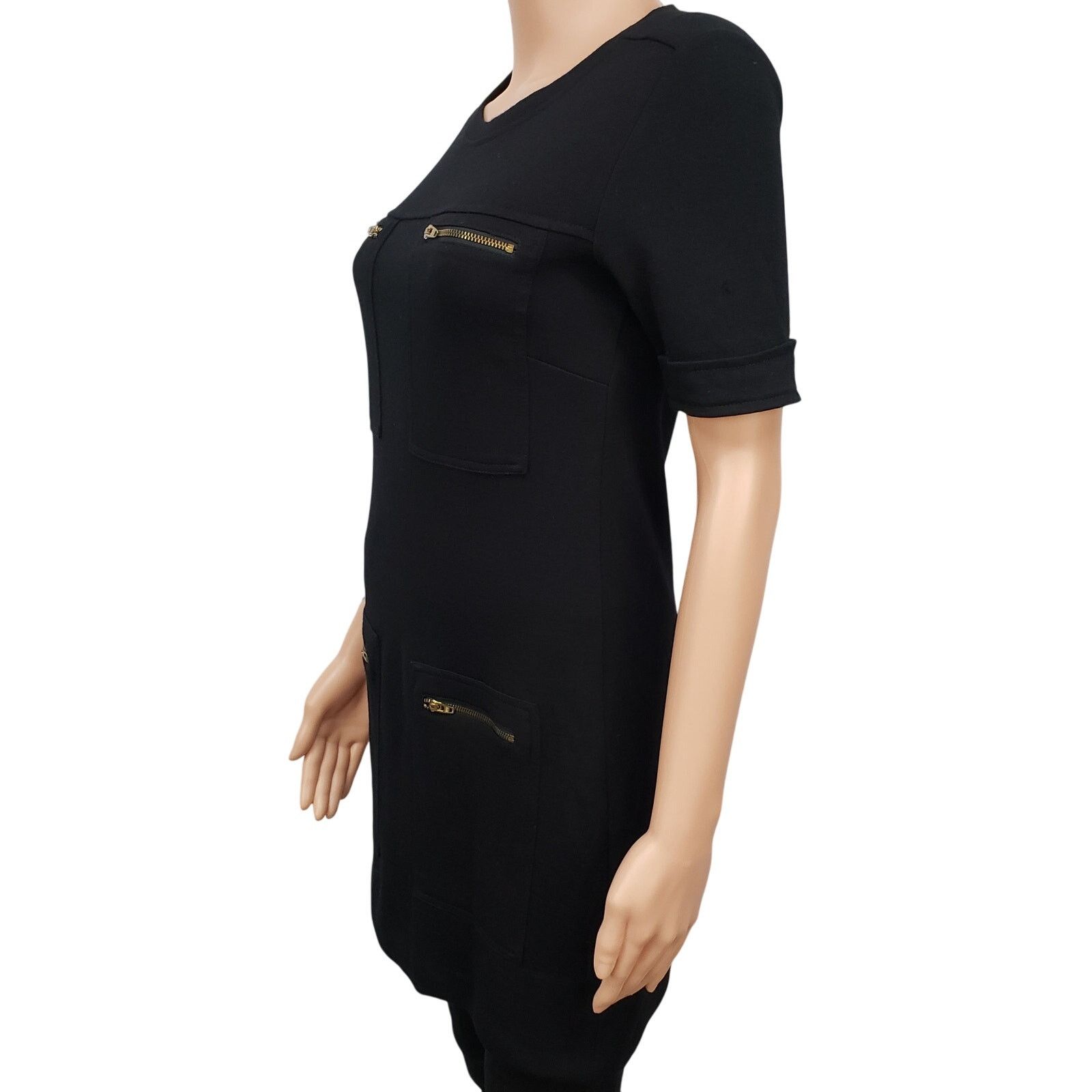 J.Crew J. Crew Shift Dress Gold Zipper Pockets Wool Blend 03344 S 0 Size XS / US 0-2 / IT 36-38 - 6 Thumbnail