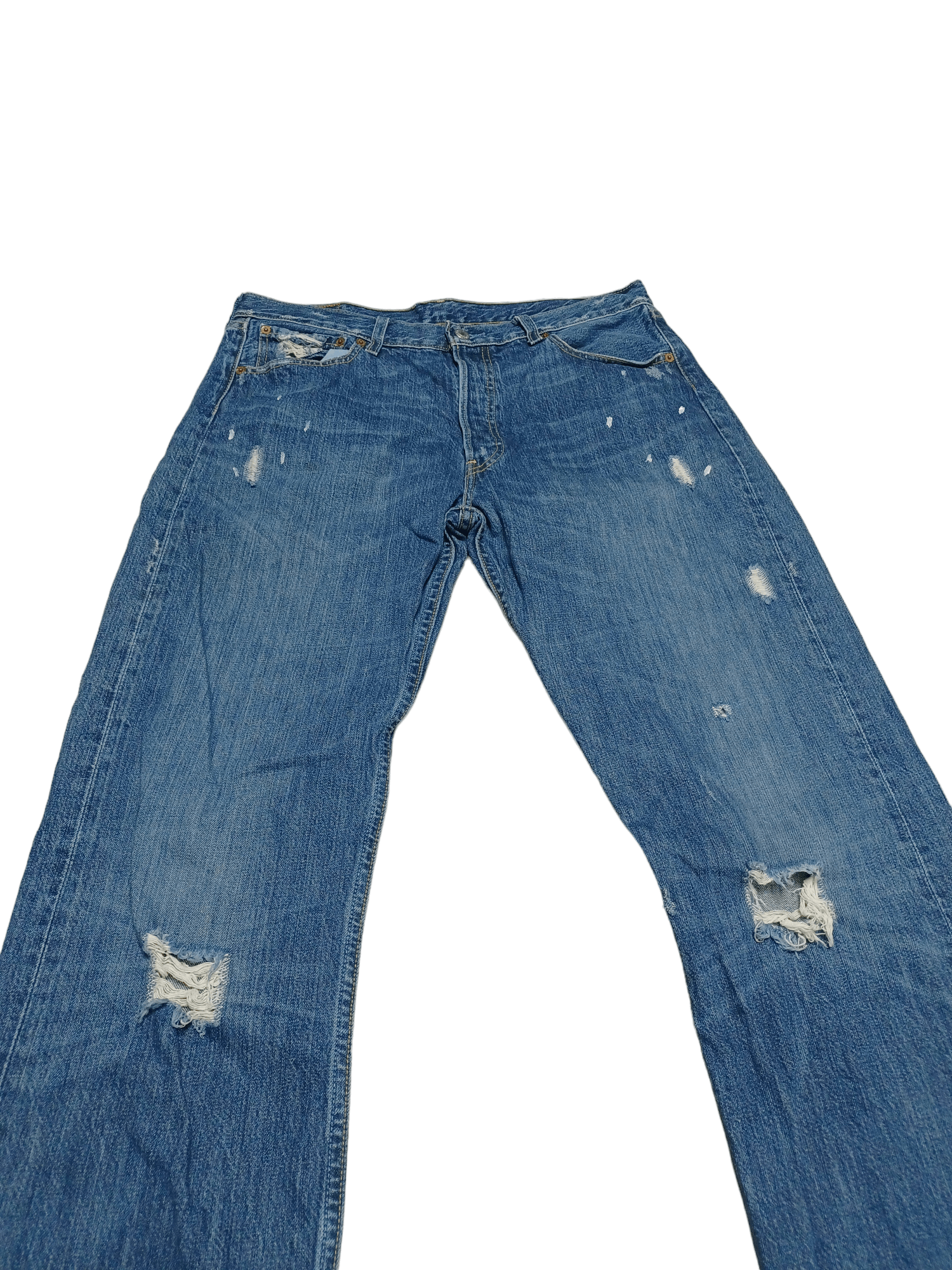 Levi's Vintage Clothing FANTASTIC VINTAGE LEVIS 501 DISTRESSED W34 L34 JEANS DENIM Size US 34 / EU 50 - 3 Thumbnail