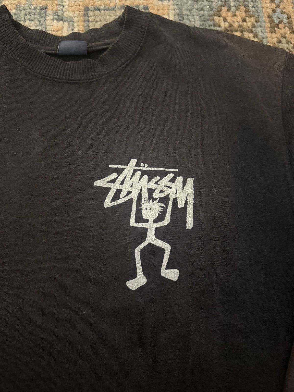Stussy Vintage 90s Stussy stickman faded sweatshirt large Size US L / EU 52-54 / 3 - 4 Thumbnail