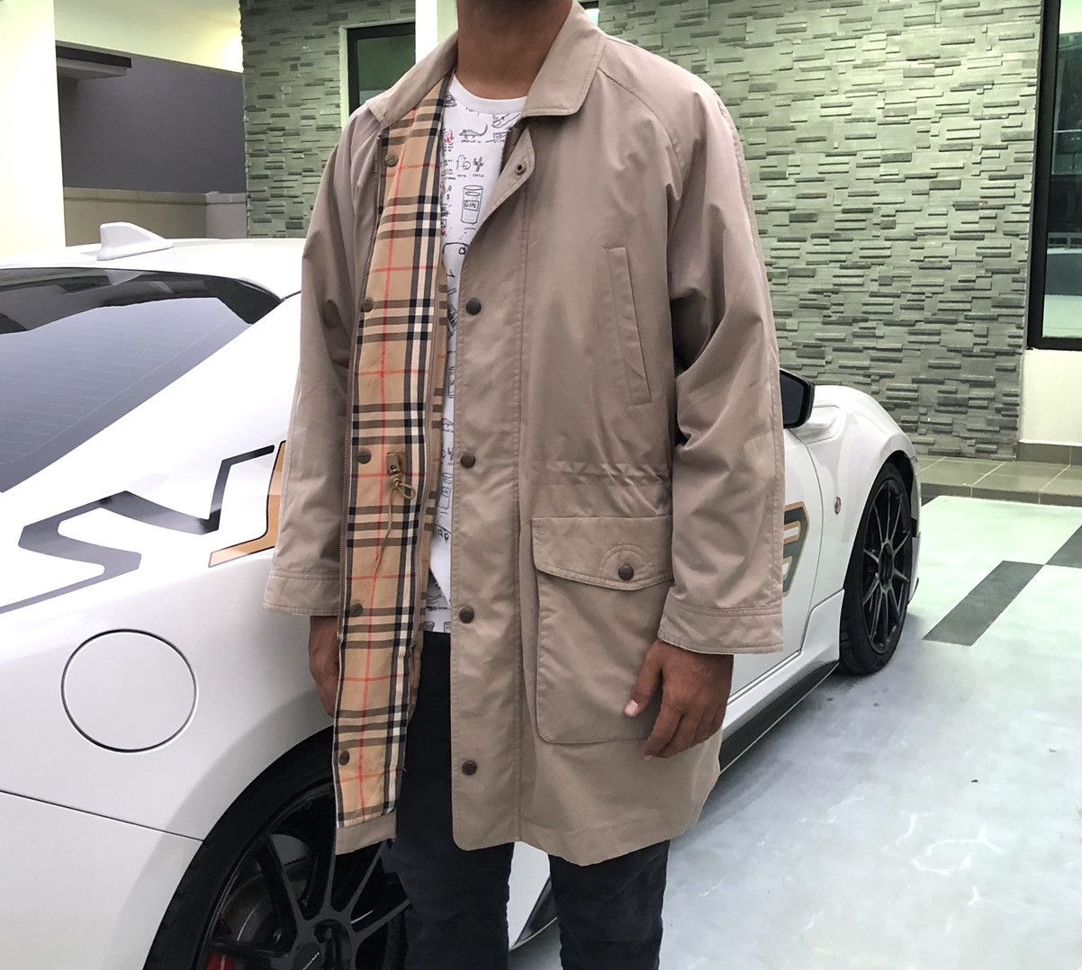 Burberry VTG Burberry London Lined Feathers Novacheck Parka Jacket Size US L / EU 52-54 / 3 - 1 Thumbnail