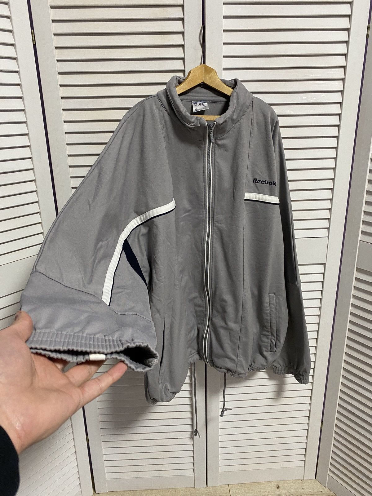 Reebok 💿 Vintage 90s zip up sweater Reebok Big Logo Size US XL / EU 56 / 4 - 4 Thumbnail