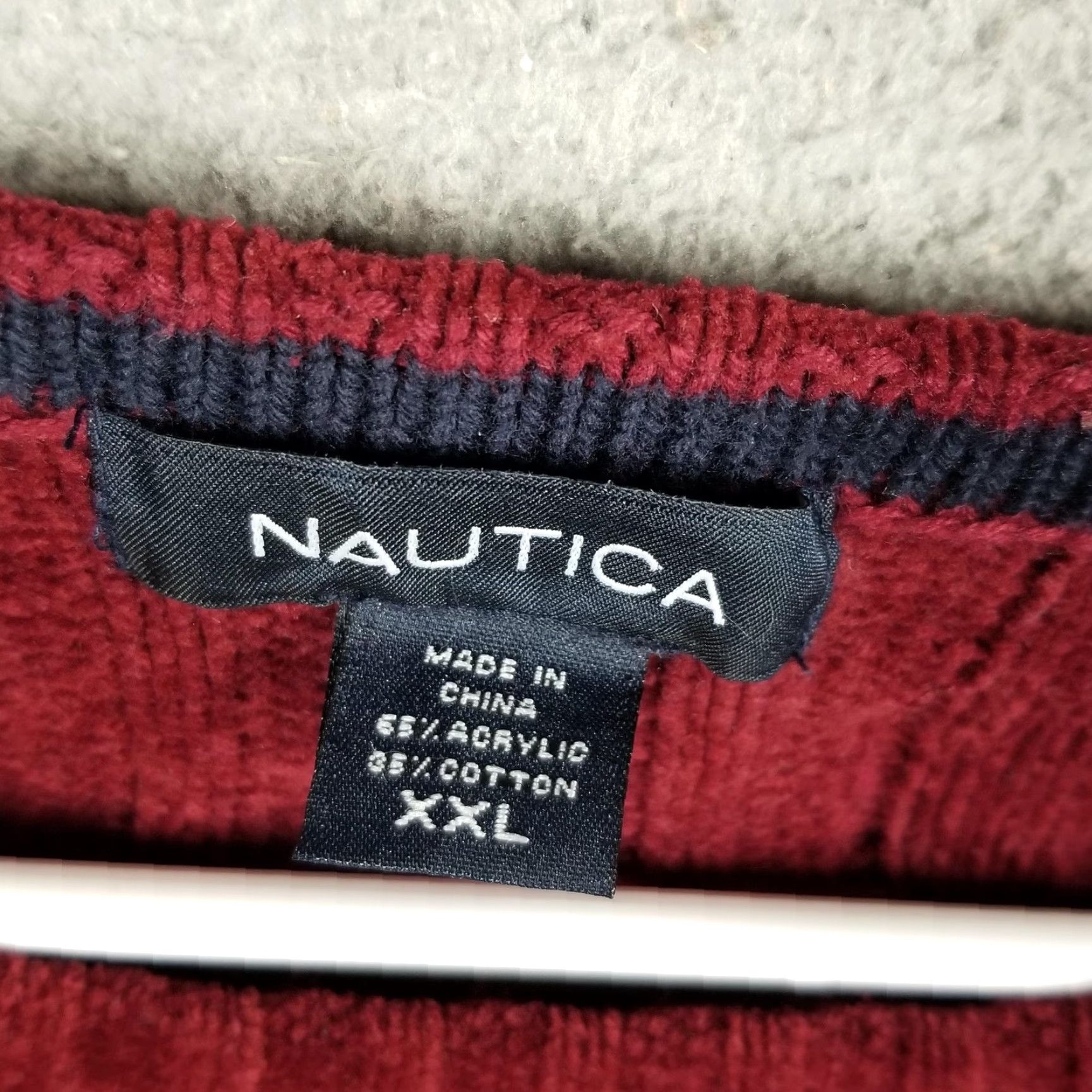 Nautica Nautica Sweater Mens 2XL Red Cable Knit Crewneck Pullover Cotton Blend Casual Mens Size US XXL / EU 58 / 5 - 3 Thumbnail